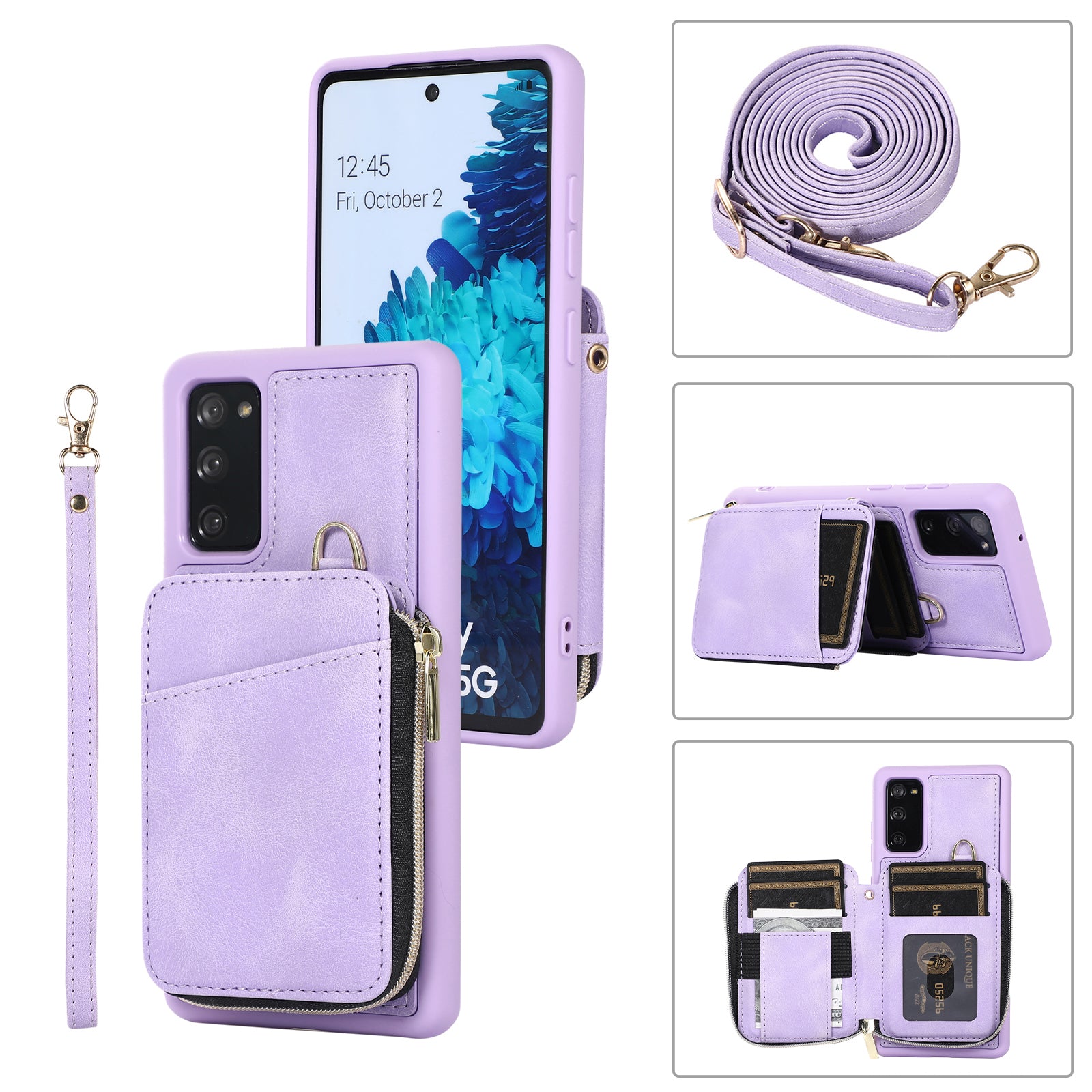 For Samsung Galaxy S20 FE / S20 FE 5G / S20 FE 2022 / S20 Lite PU+TPU Cell Phone Case - Purple