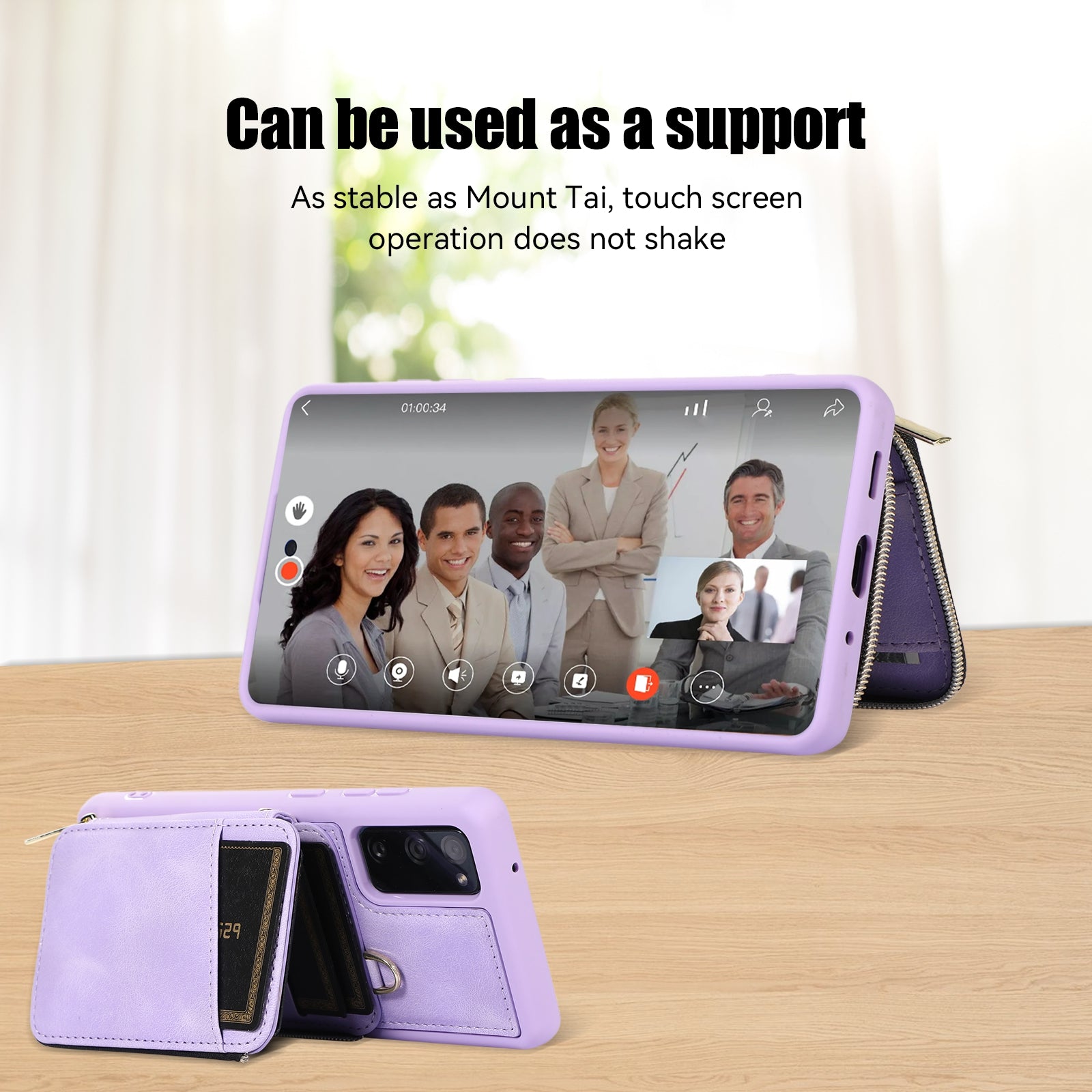 For Samsung Galaxy S20 FE / S20 FE 5G / S20 FE 2022 / S20 Lite PU+TPU Cell Phone Case - Purple