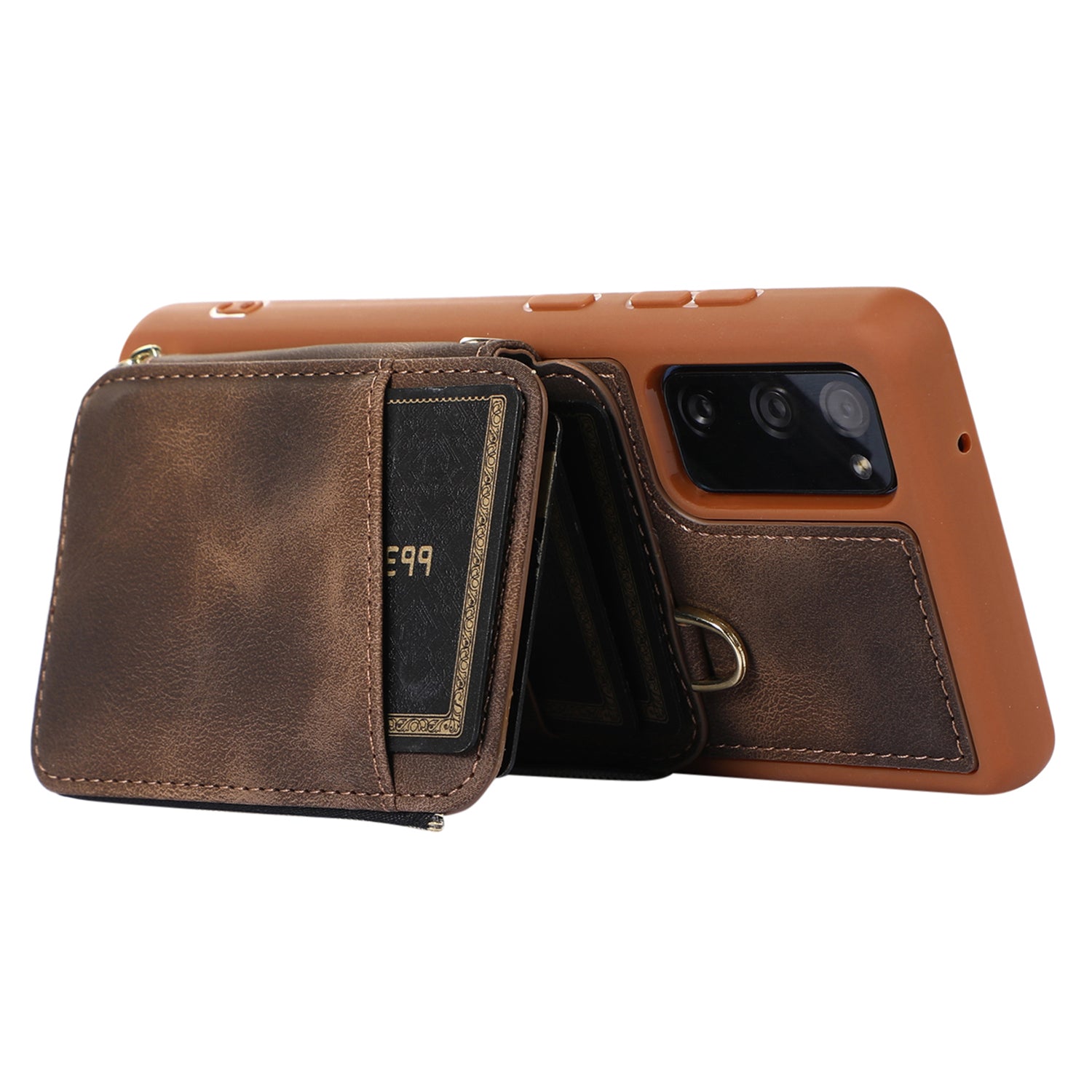 For Samsung Galaxy S20 FE / S20 FE 5G / S20 FE 2022 / S20 Lite PU+TPU Cell Phone Case - Brown