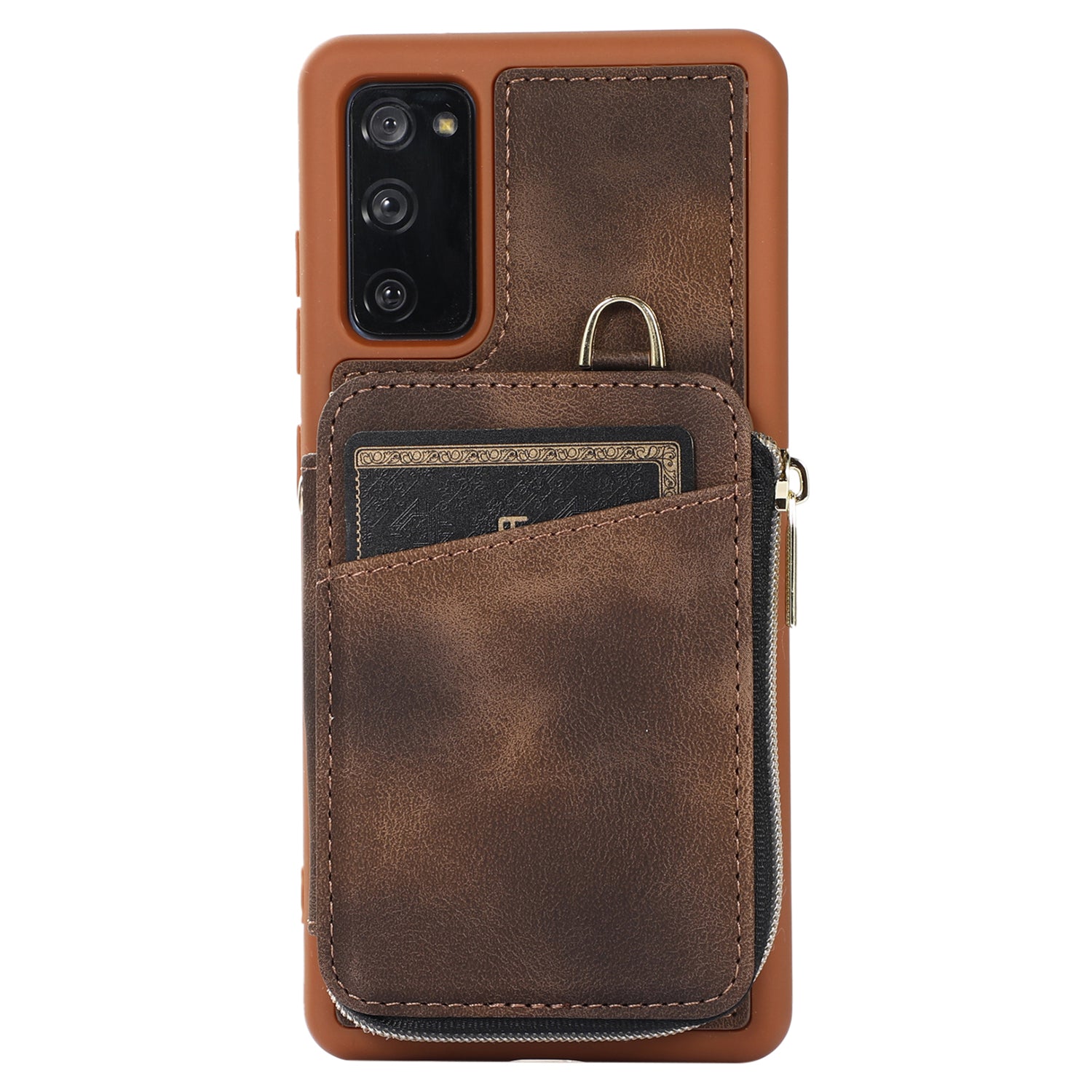 For Samsung Galaxy S20 FE / S20 FE 5G / S20 FE 2022 / S20 Lite PU+TPU Cell Phone Case - Brown