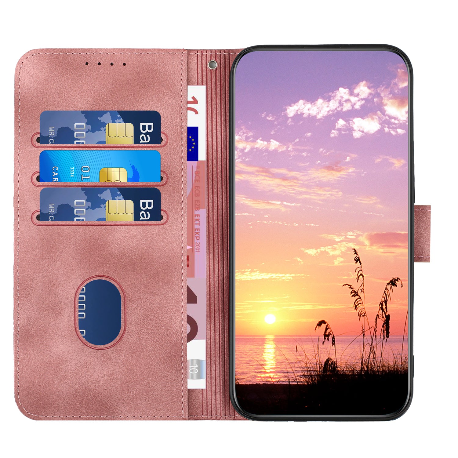 YX0060 For Samsung Galaxy S24 Ultra Cell Phone Case Elephant Head Imprinted Leather Cover - Pink