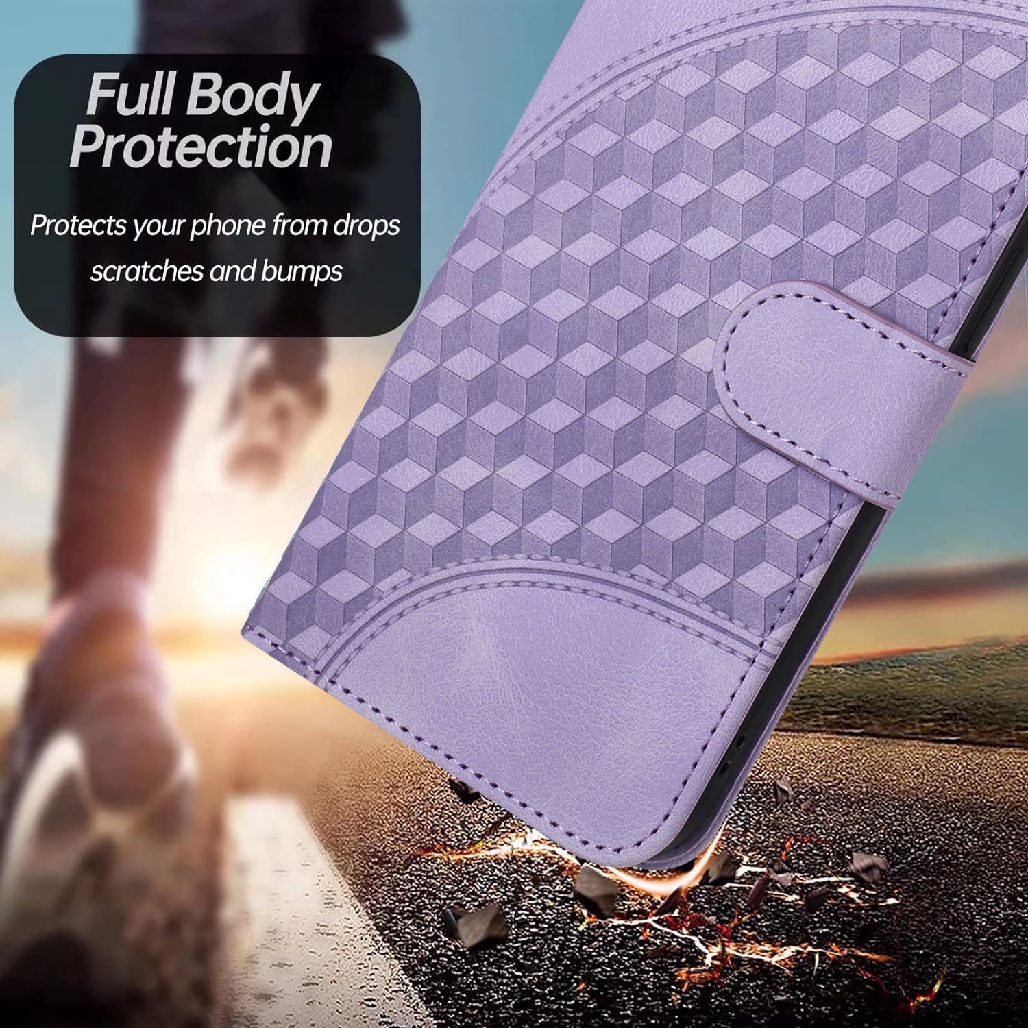 YX0060 For Samsung Galaxy S24 Ultra Cell Phone Case Elephant Head Imprinted Leather Cover - Purple