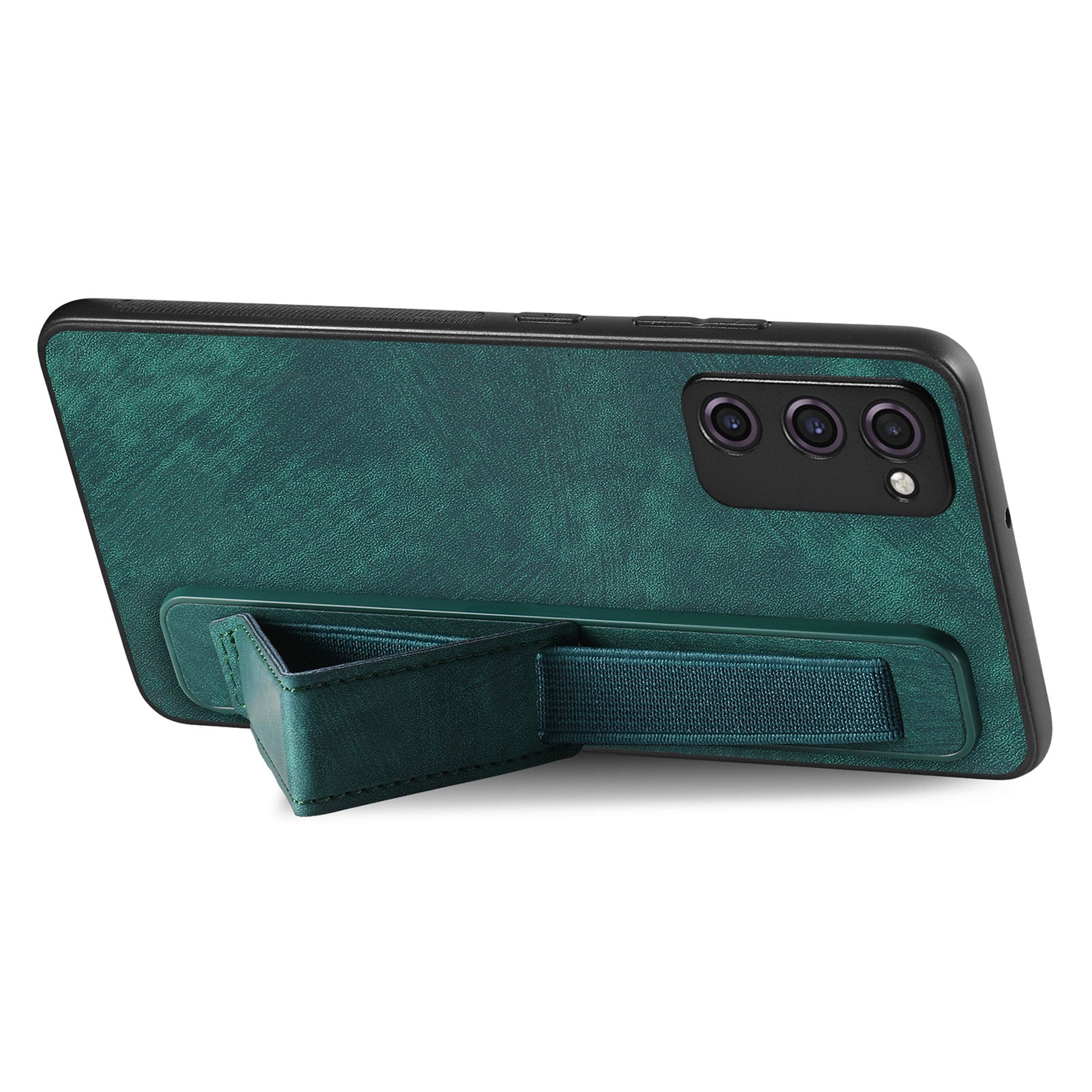 D11 For Samsung Galaxy S20 FE / S20 FE 5G / S20 FE 2022 / S20 Lite Retro Phone Case Wristband Kickstand - Green