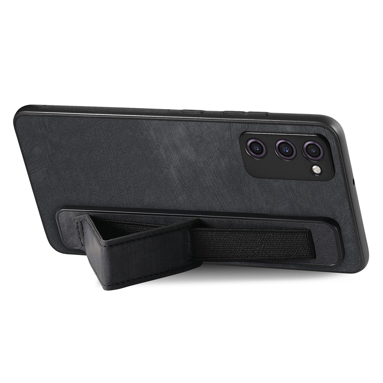 D11 For Samsung Galaxy S20 FE / S20 FE 5G / S20 FE 2022 / S20 Lite Retro Phone Case Wristband Kickstand - Black