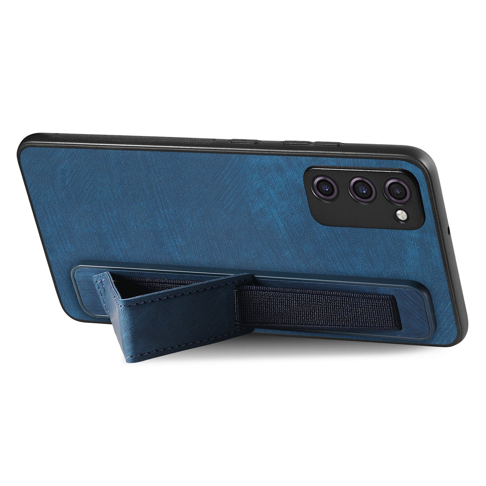 D11 For Samsung Galaxy S20 FE / S20 FE 5G / S20 FE 2022 / S20 Lite Retro Phone Case Wristband Kickstand - Blue