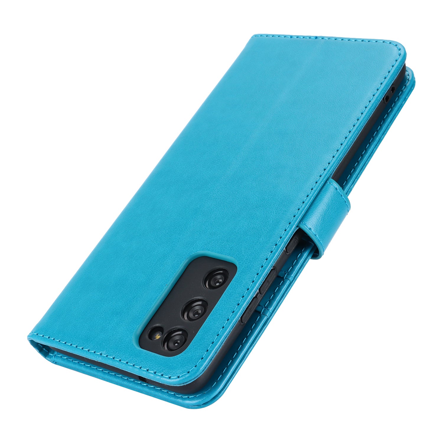 For Samsung Galaxy S20 FE 4G / FE 5G / S20 Lite / S20 FE 2022 Case R61 Texture Wallet PU Leather Phone Cover - Blue