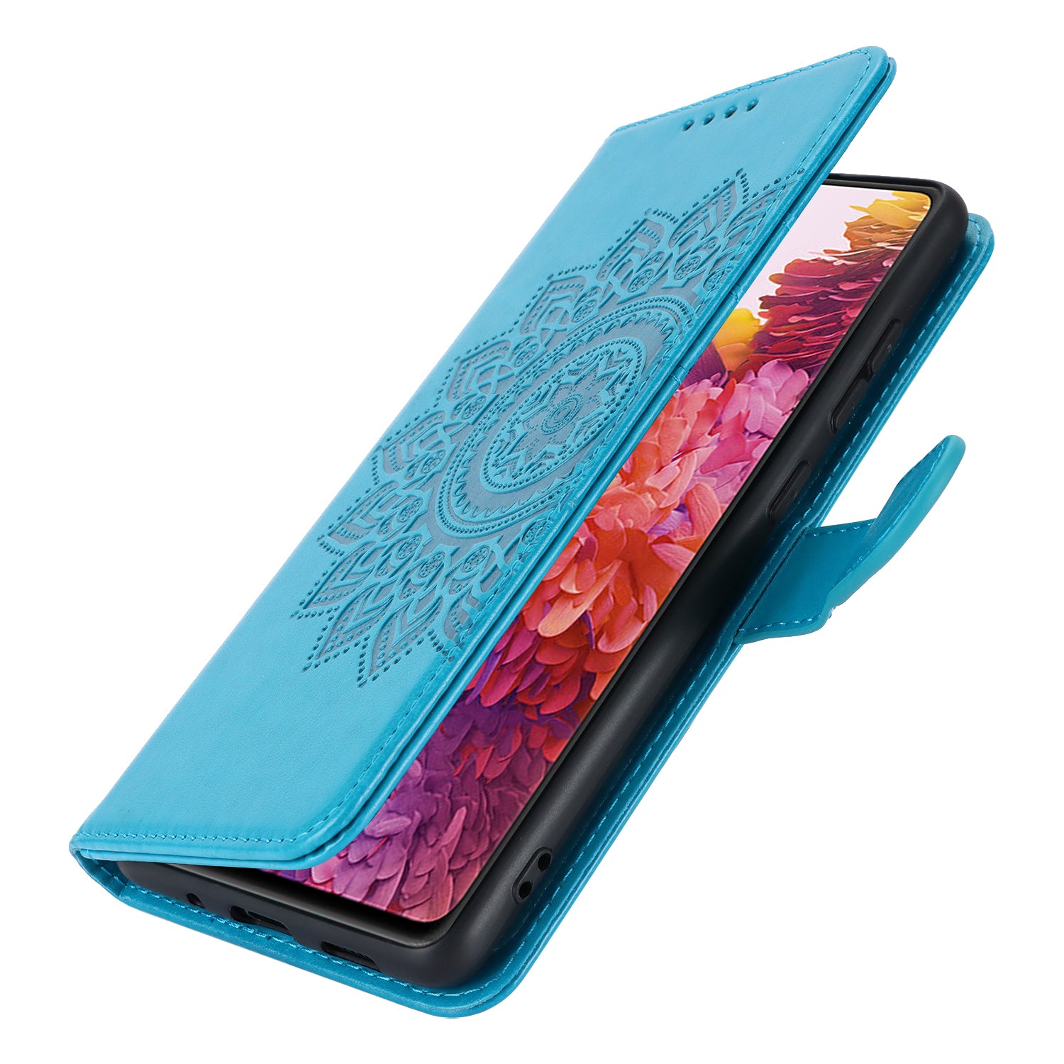 For Samsung Galaxy S20 FE 4G / FE 5G / S20 Lite / S20 FE 2022 Case R61 Texture Wallet PU Leather Phone Cover - Blue