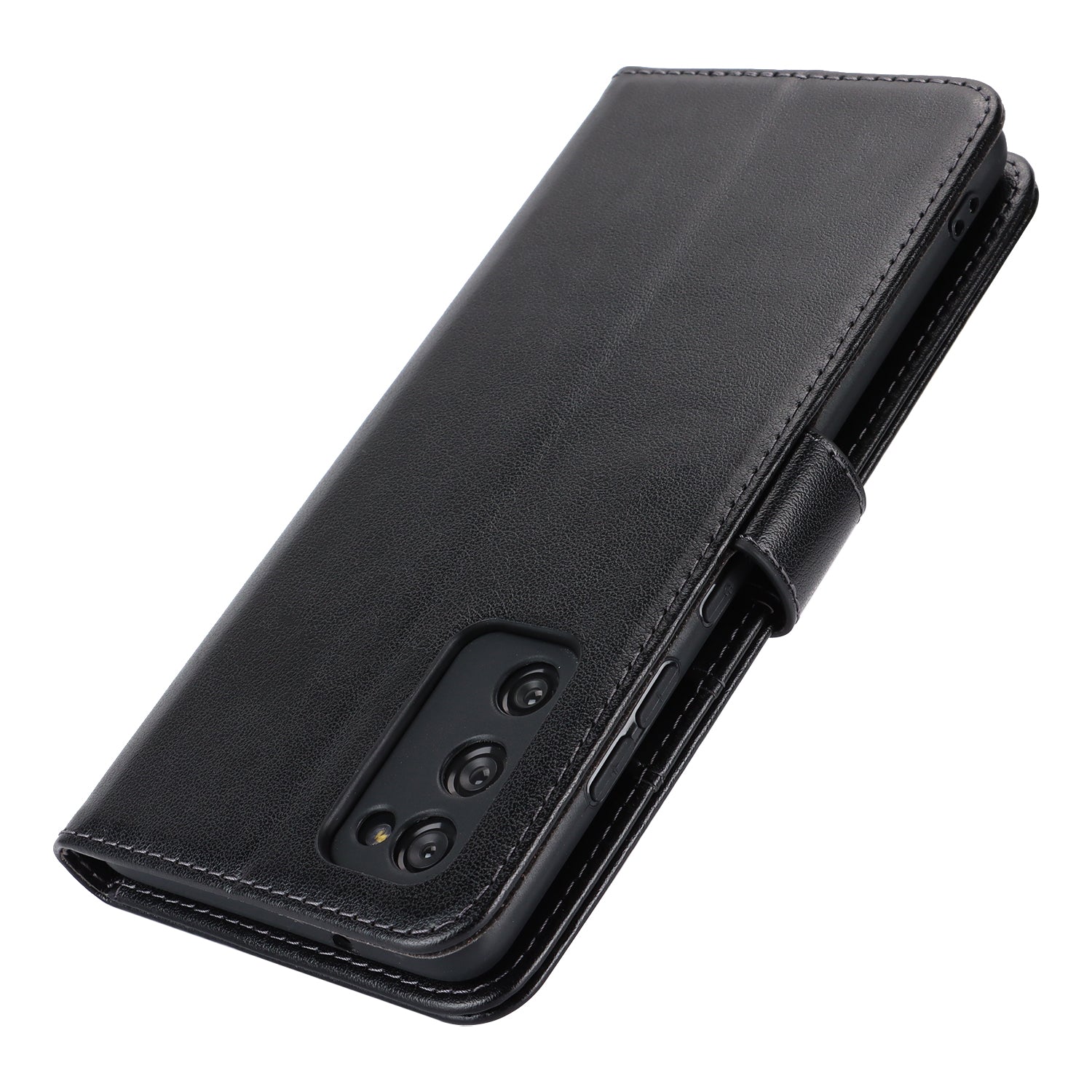 For Samsung Galaxy S20 FE 4G / FE 5G / S20 Lite / S20 FE 2022 Case R61 Texture Wallet PU Leather Phone Cover - Black