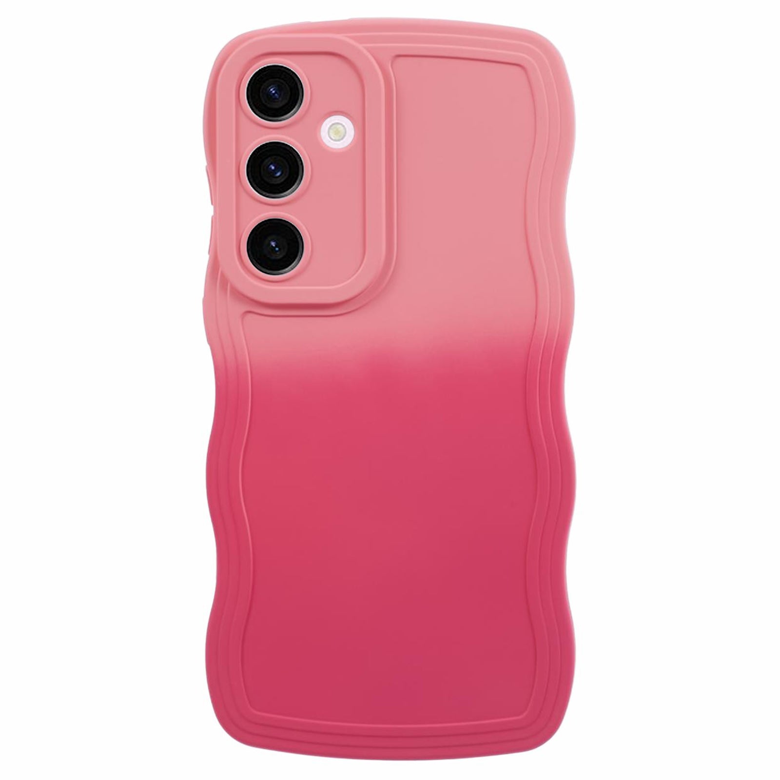 JTW Series for Samsung Galaxy S24 Phone Case Gradient Dual Color TPU Cover - Pink+Rose