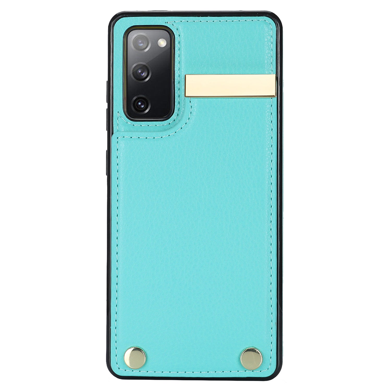 For Samsung Galaxy S20 FE 5G /  S20 FE / S20 FE 2022 / S20 Lite Cell Phone Case TPU+PU Leather Card Holder Cover - Mint Green