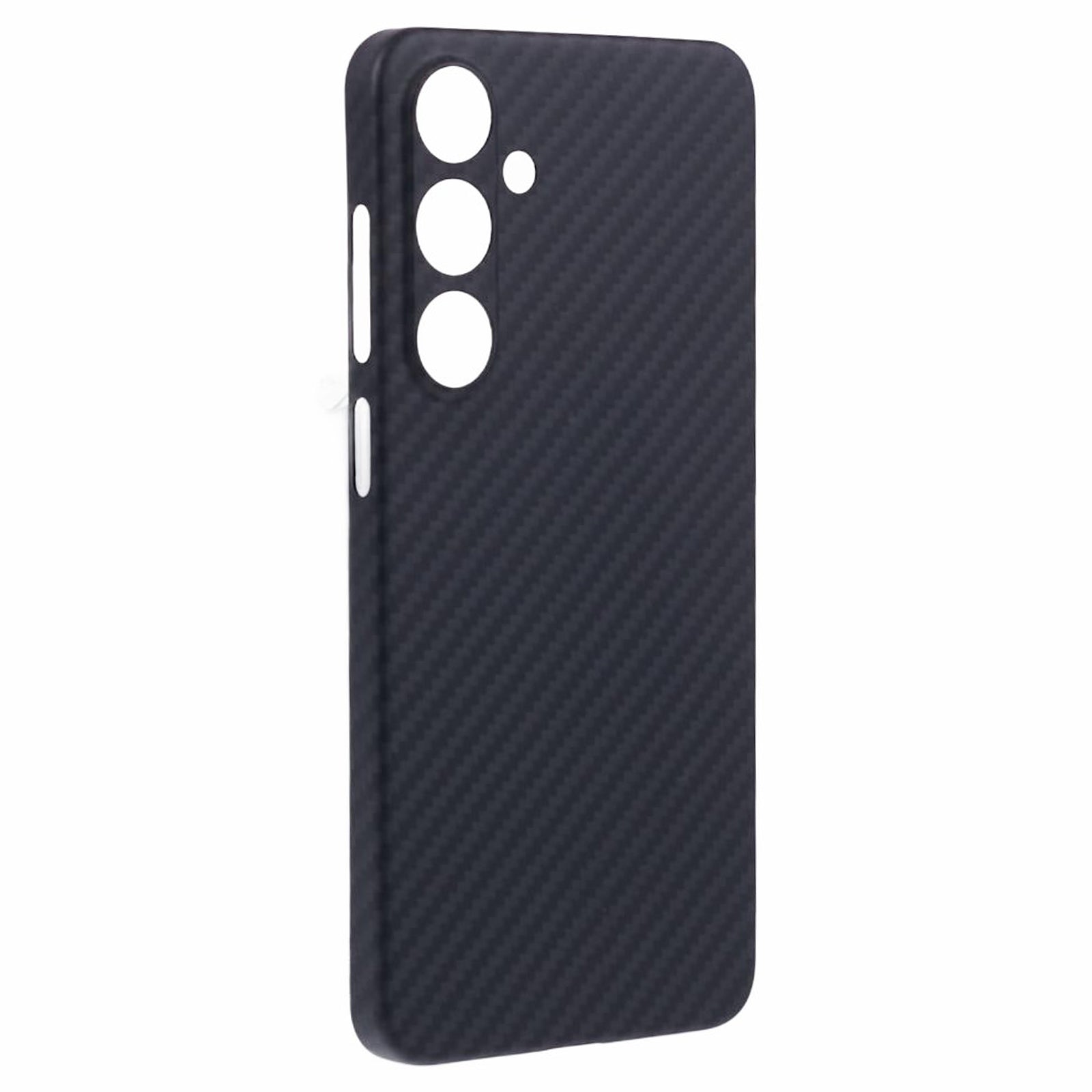 For Samsung Galaxy S24+ Aramid Fiber Case 1500D Carbon Fiber Texture Anti-Drop Phone Cover, Black