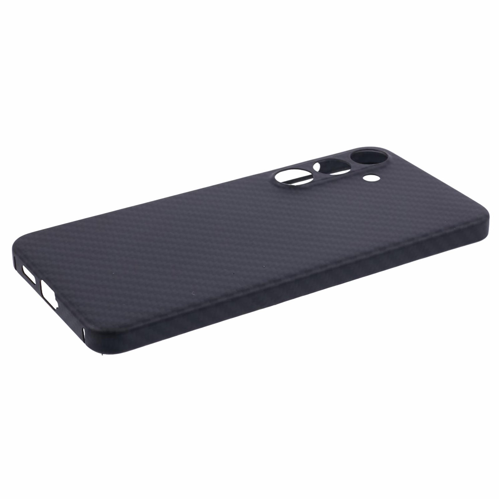 For Samsung Galaxy S24+ Aramid Fiber Case 1500D Carbon Fiber Texture Anti-Drop Phone Cover, Black