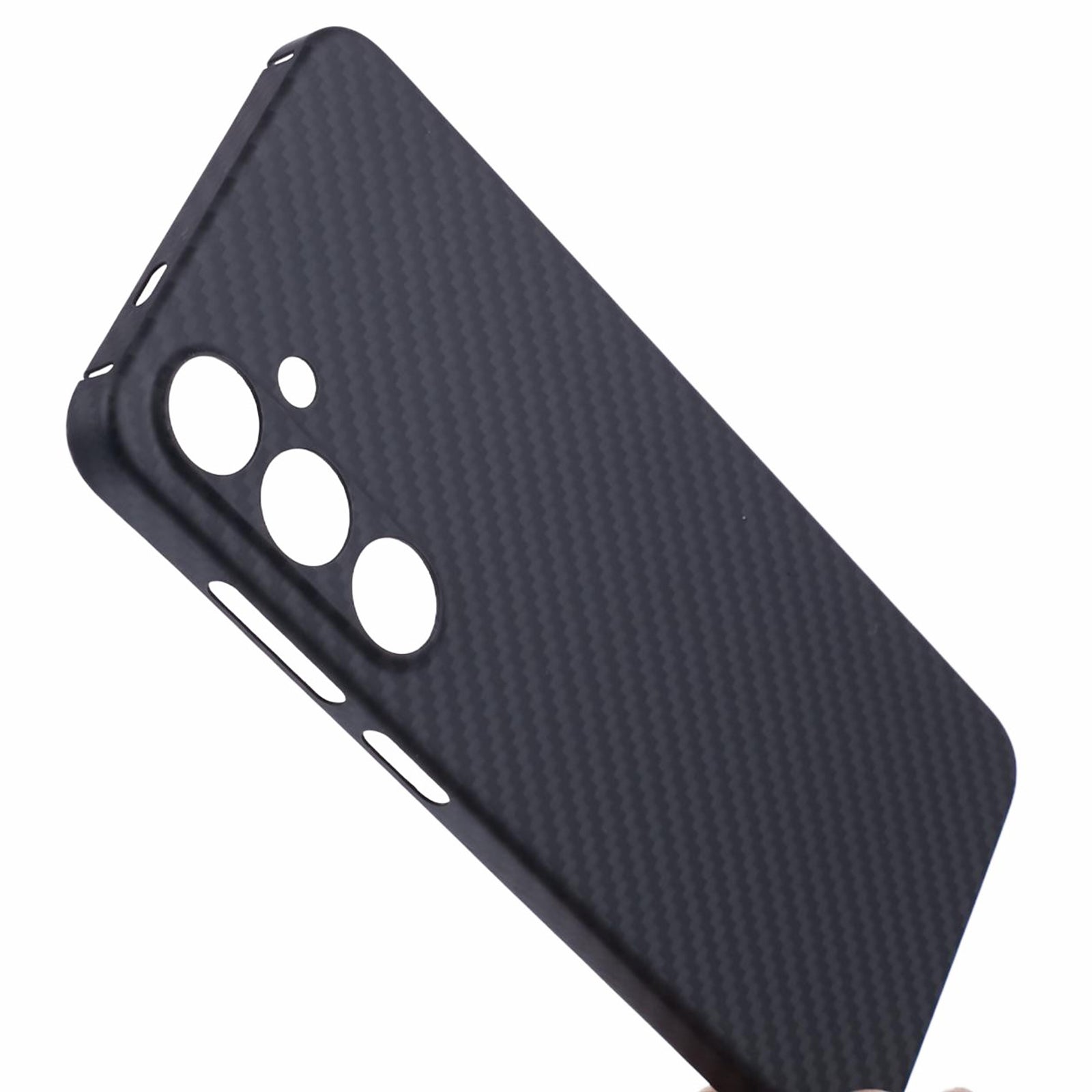 For Samsung Galaxy S24 Case 1500D Carbon Fiber Texture Aramid Fiber Phone Cover, Black