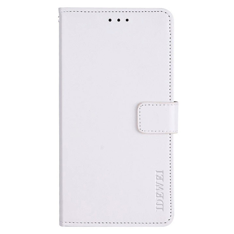 IDEWEI For Samsung Galaxy S24+ Wallet Phone Case Crazy Horse Flip Leather Cover - White