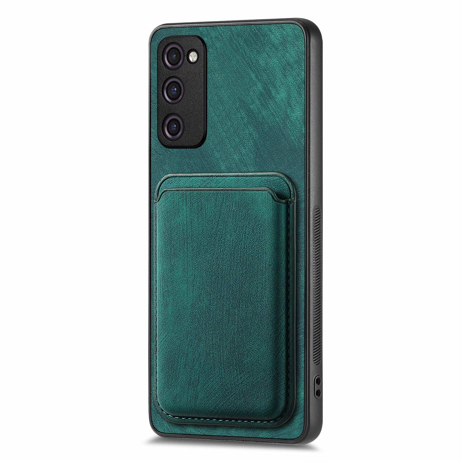 D12 For Samsung Galaxy S20 Lite / S20 FE / S20 FE 5G / S20 FE 2022 Case Detachable Card Case Shell - Green