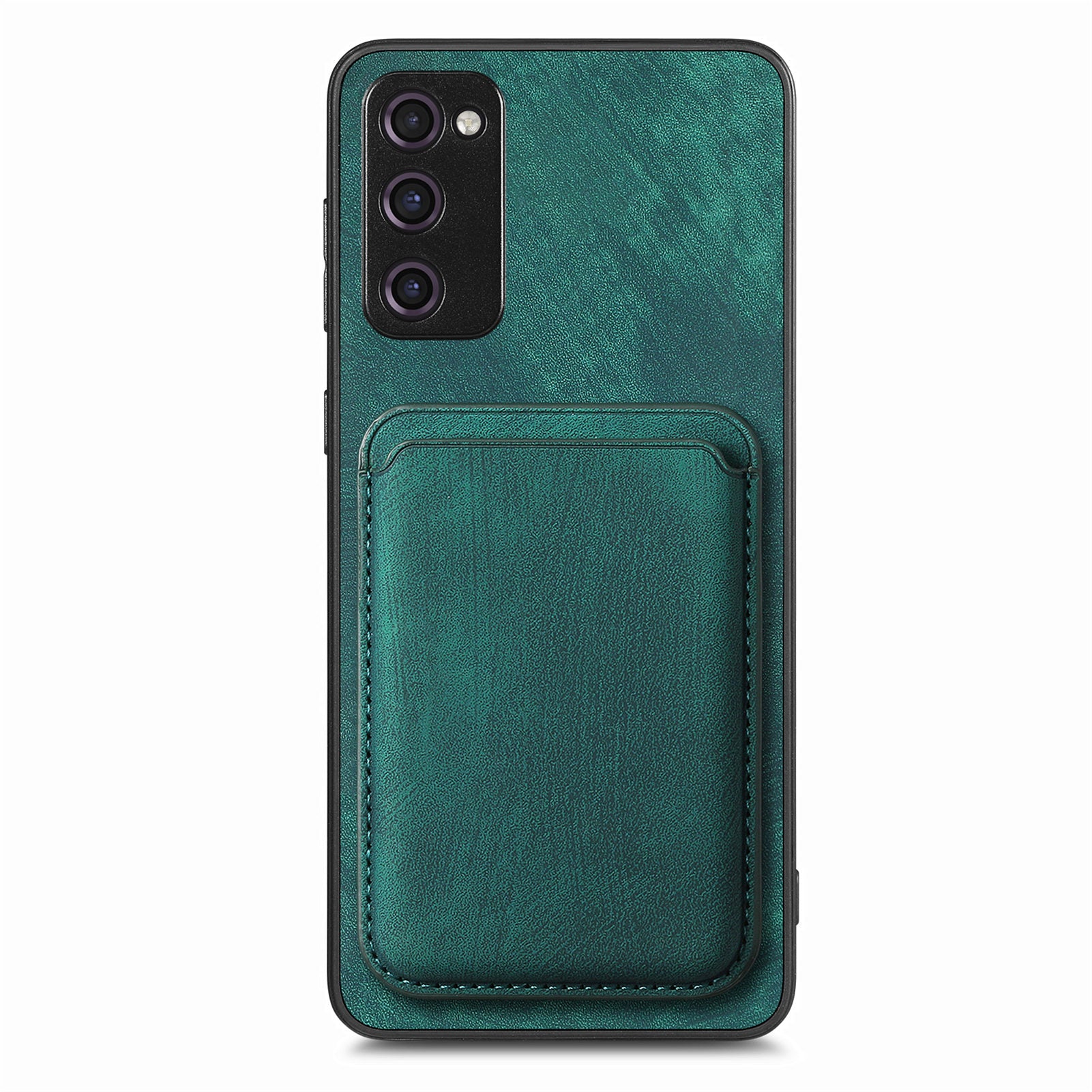 D12 For Samsung Galaxy S20 Lite / S20 FE / S20 FE 5G / S20 FE 2022 Case Detachable Card Case Shell - Green