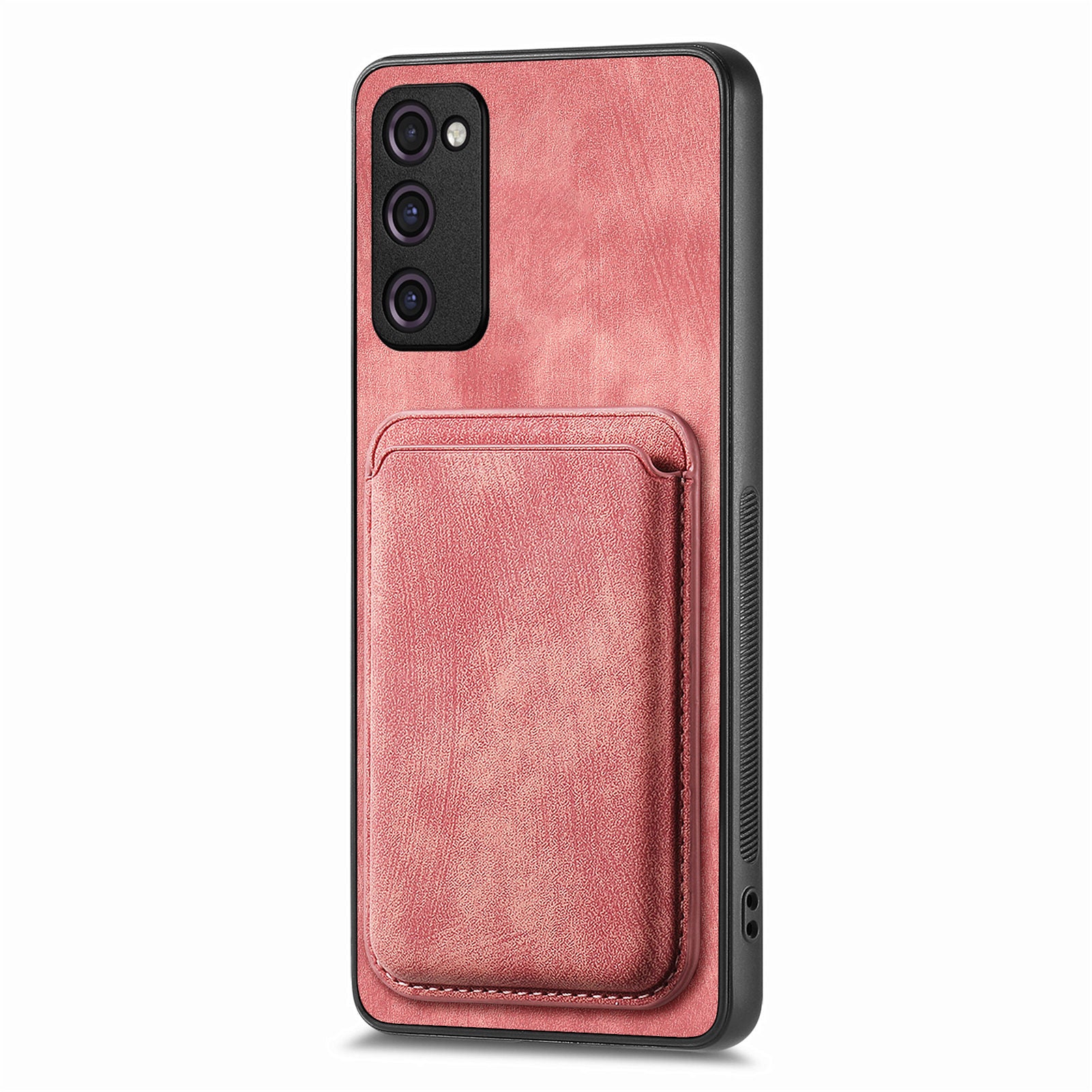 D12 For Samsung Galaxy S20 Lite / S20 FE / S20 FE 5G / S20 FE 2022 Case Detachable Card Case Shell - Pink