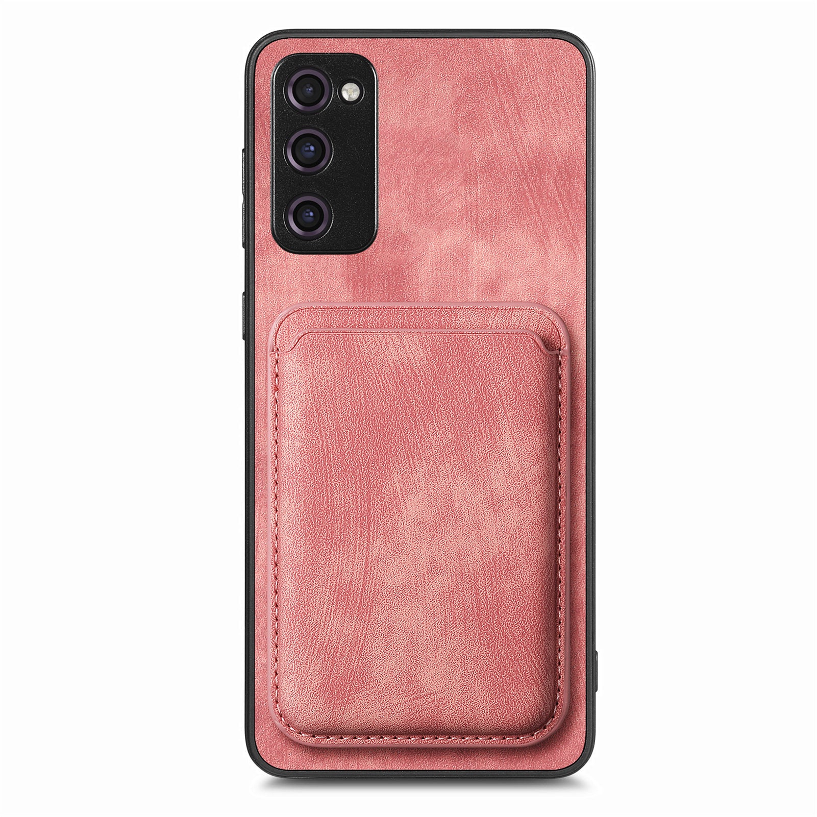 D12 For Samsung Galaxy S20 Lite / S20 FE / S20 FE 5G / S20 FE 2022 Case Detachable Card Case Shell - Pink