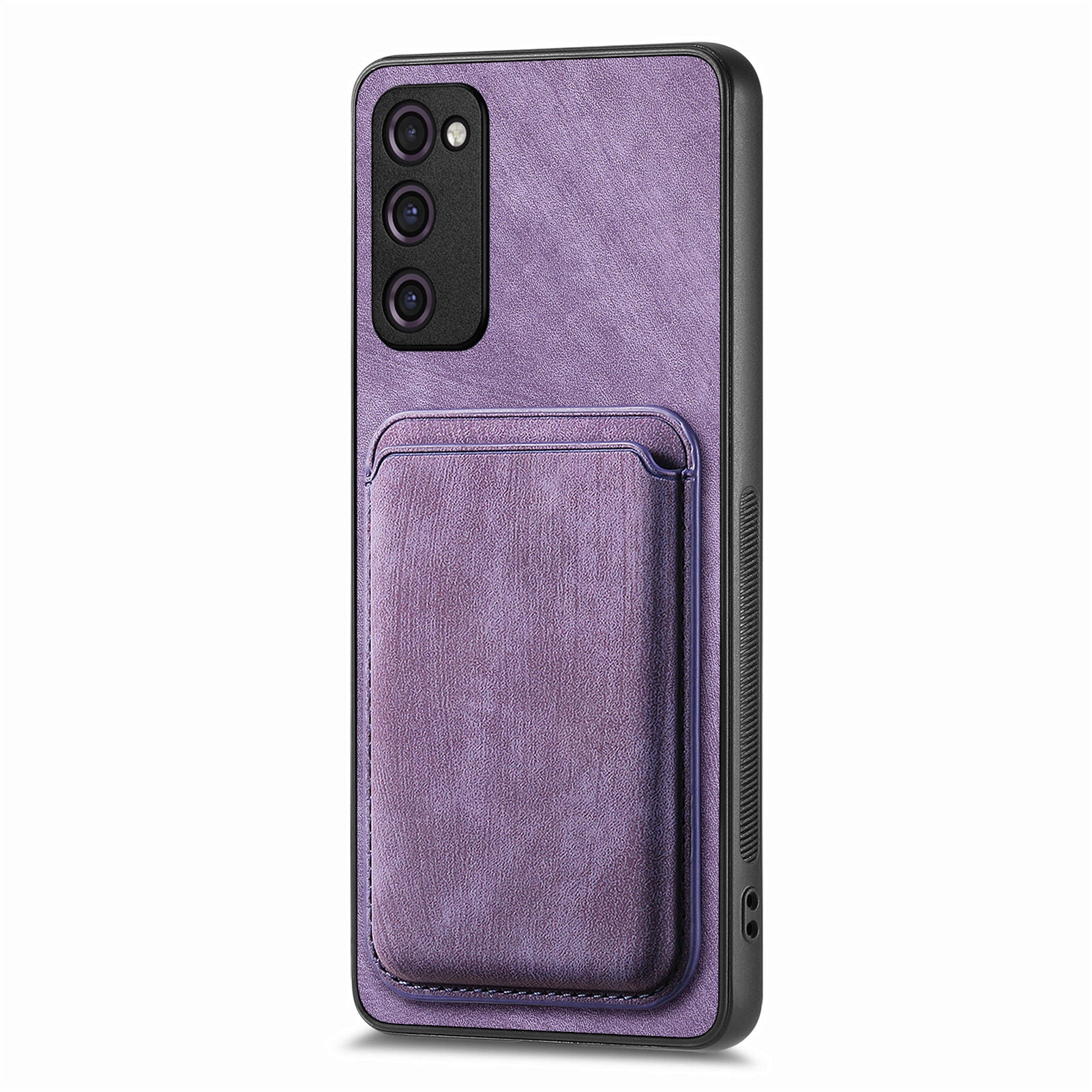 D12 For Samsung Galaxy S20 Lite / S20 FE / S20 FE 5G / S20 FE 2022 Case Detachable Card Case Shell - Purple