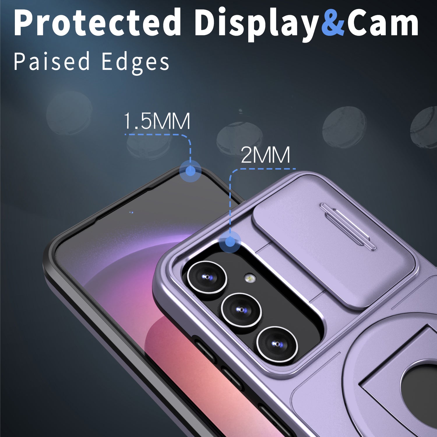 For Samsung Galaxy S20 FE / S20 FE 5G / S20 FE 2022 / S20 Lite Phone Case with Slide Camera Cover - Purple