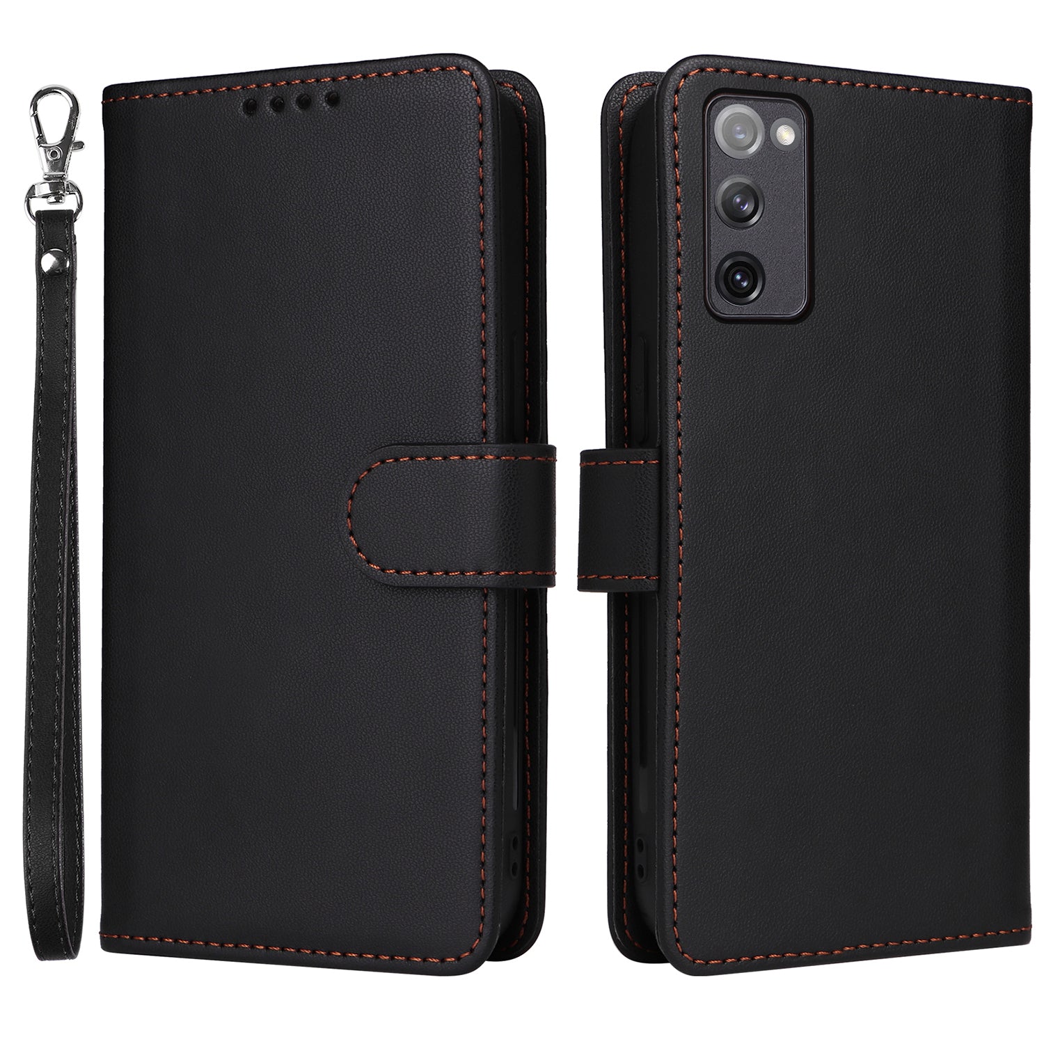 BETOPNICE 005 For Samsung Galaxy S20 FE 5G / S20 FE / S20 FE 2022 / S20 Lite Case Detachable Leather Cellphone Cover - Black