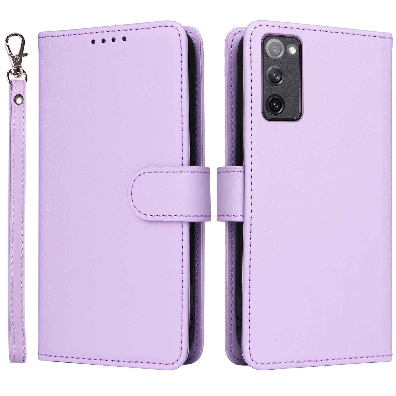 BETOPNICE 005 For Samsung Galaxy S20 FE 5G / S20 FE / S20 FE 2022 / S20 Lite Case Detachable Leather Cellphone Cover - Purple