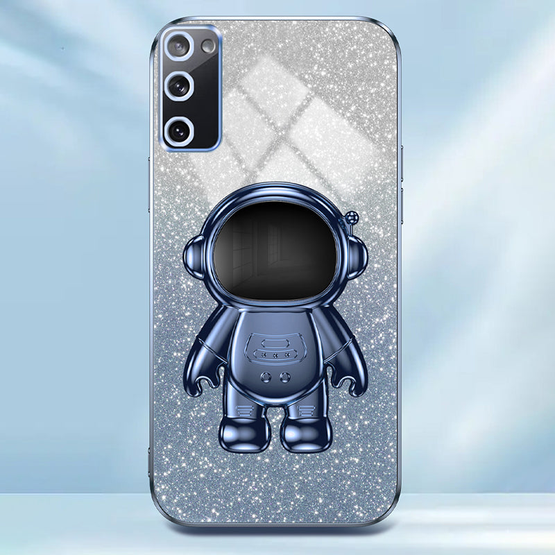 For Samsung Galaxy S20 FE 2022 / S20 Lite / S20 FE 5G / S20 FE Astronaut Kickstand Phone Case PC+TPU Cover - Blue