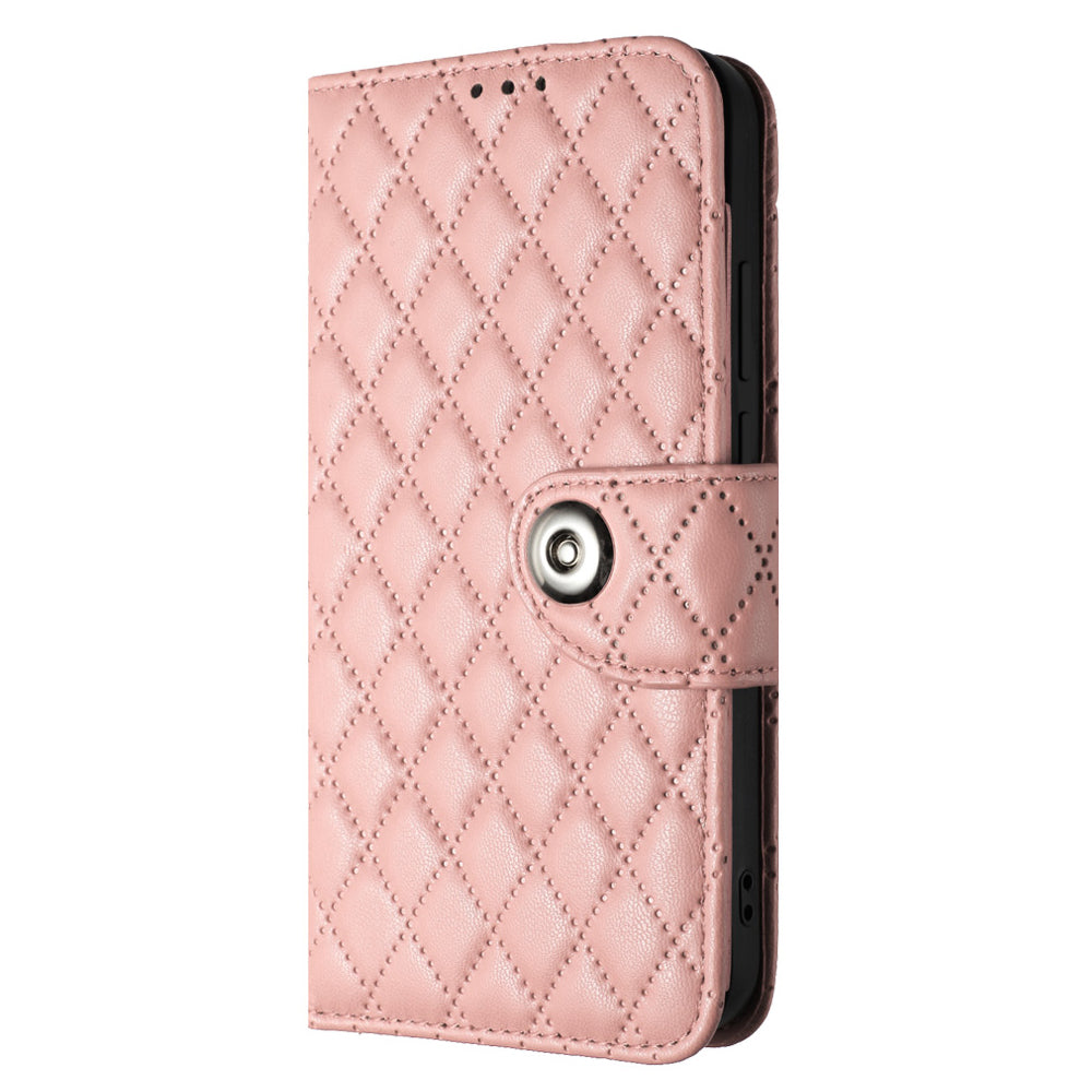 YB Imprinting Series-8 for Samsung Galaxy S20 FE 4G / FE 5G / S20 Lite / S20 FE 2022 Leather Case with Hand Strap - Coral