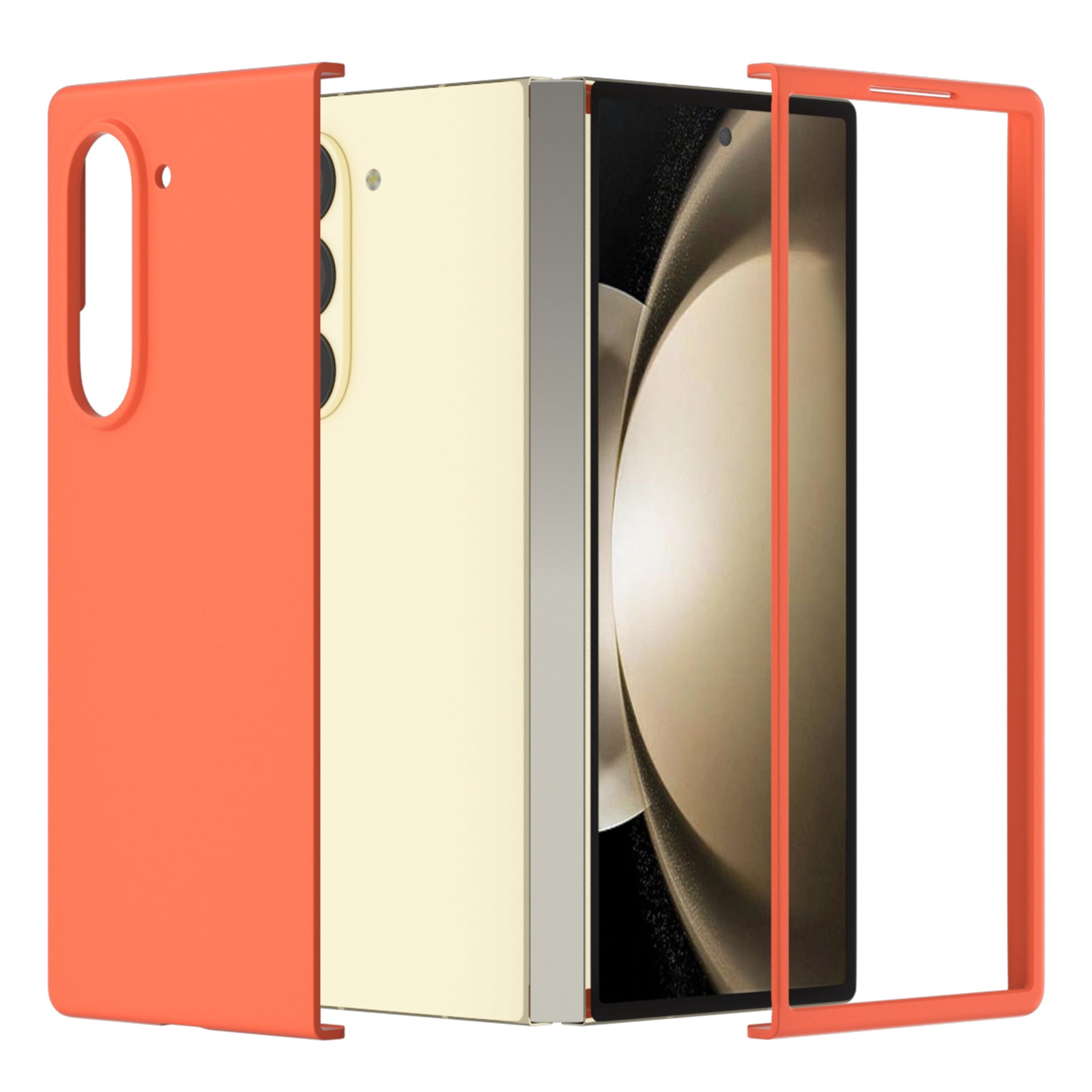 For Samsung Galaxy Z Fold6 5G PC Case Skin-touch Anti-scratch Folding Phone Cover - Orange