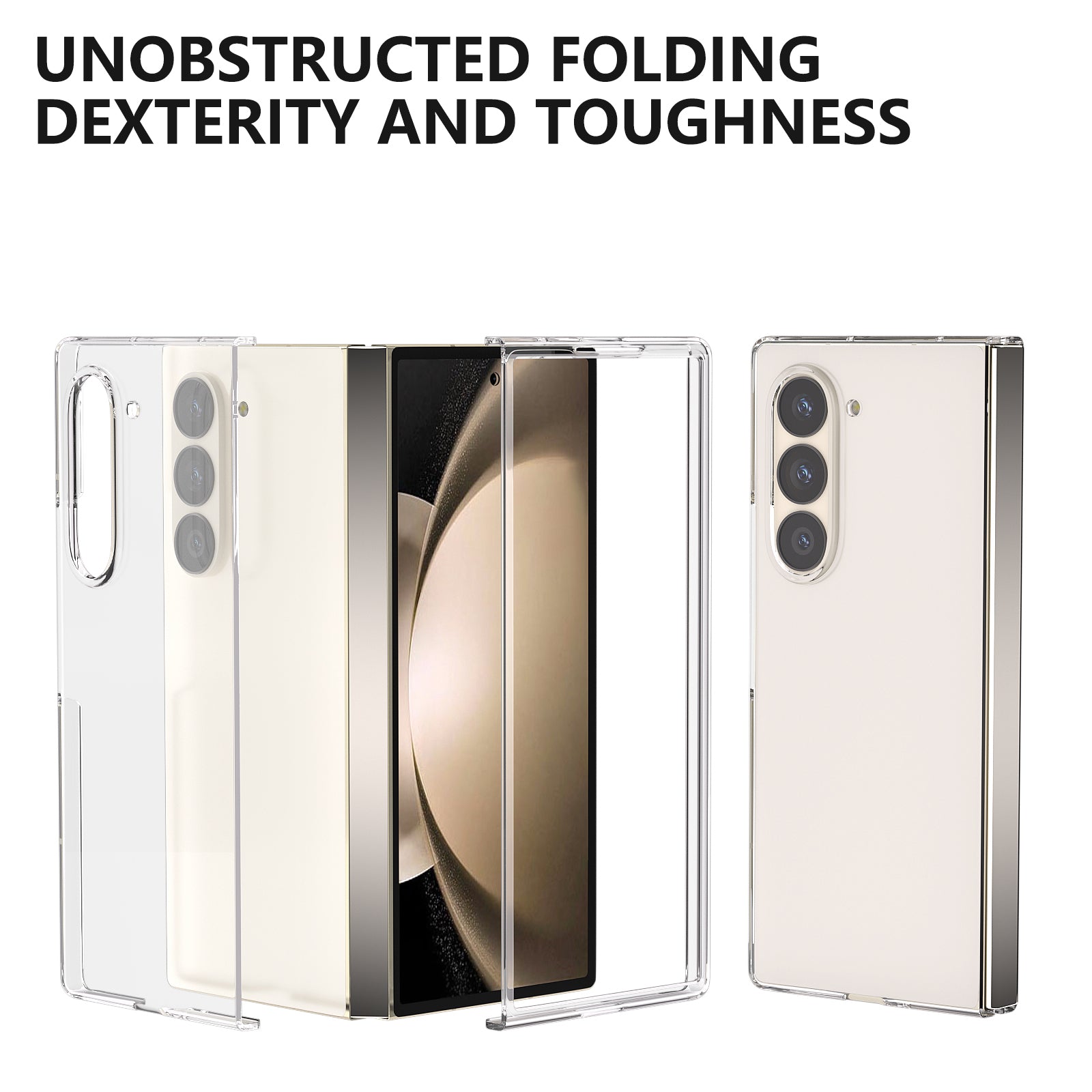 For Samsung Galaxy Z Fold6 5G PC Case Anti-scratch Clear Folding Phone Cover