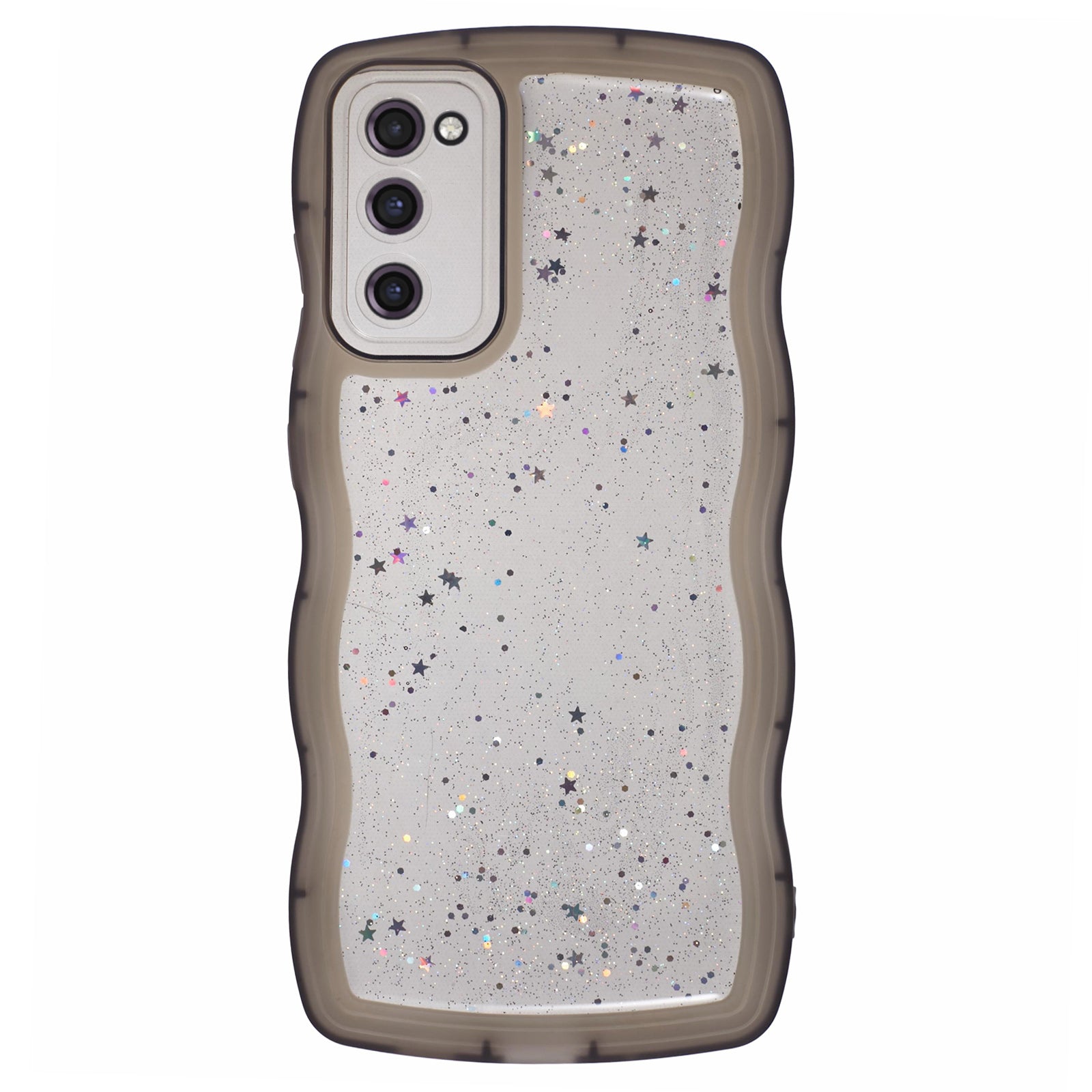 JTW Series for Samsung Galaxy S20 FE / S20 FE 5G / S20 FE 2022 / S20 Lite Case Glitter Stars TPU Cover - Transparent Black