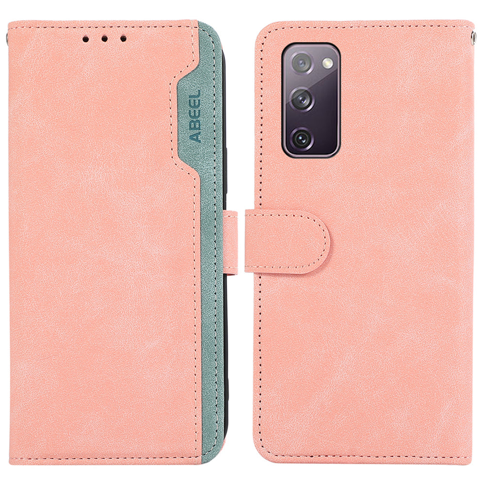 ABEEL For Samsung Galaxy S20 FE / S20 FE 5G / S20 FE 2022 / S20 Lite Case RFID Blocking Wallet Phone Cover - Pink