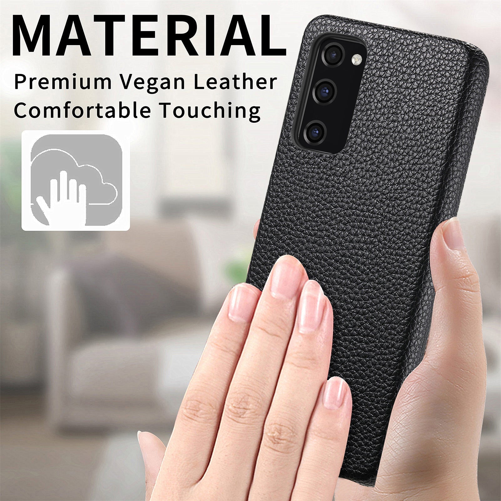 Y1 For Samsung Galaxy S20 FE / S20 FE 5G / S20 FE 2022 / S20 Lite Case Fleece Lining Leather+PC Phone Cover - Black