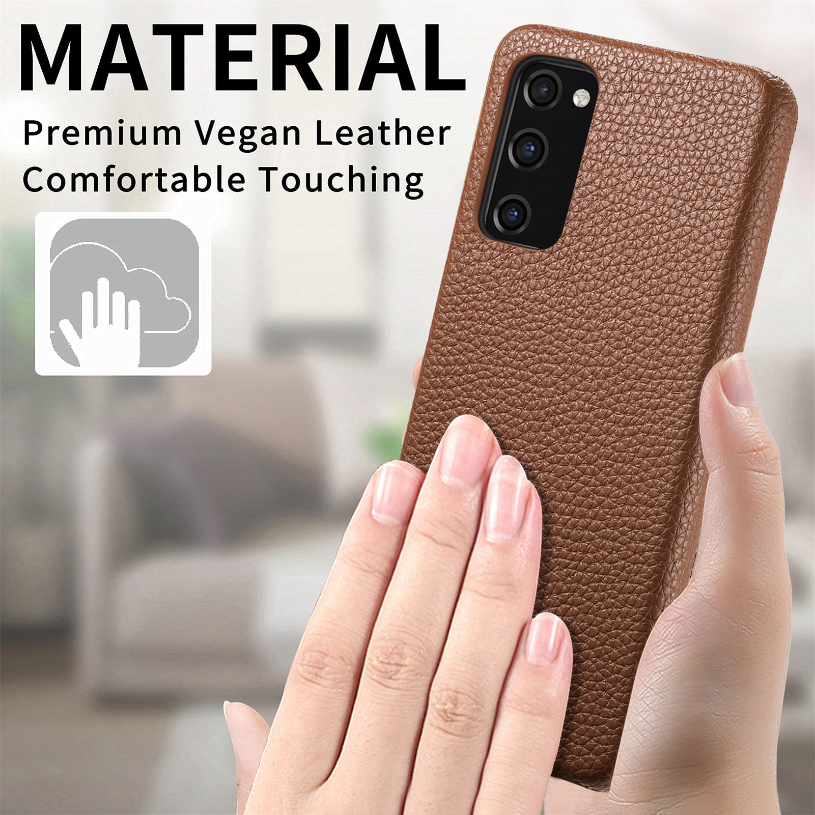 Y1 For Samsung Galaxy S20 FE / S20 FE 5G / S20 FE 2022 / S20 Lite Case Fleece Lining Leather+PC Phone Cover - Brown