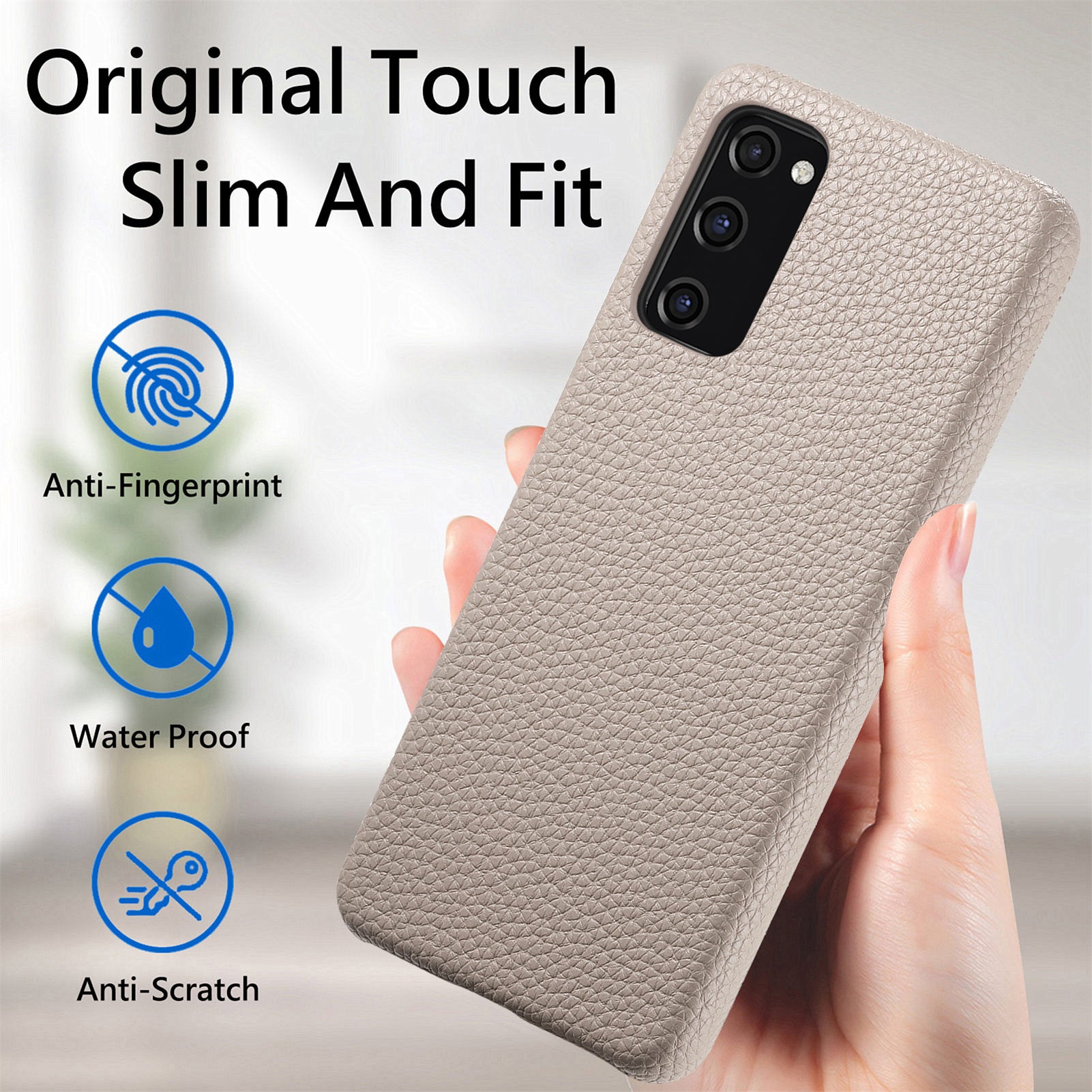 Y1 For Samsung Galaxy S20 FE / S20 FE 5G / S20 FE 2022 / S20 Lite Case Fleece Lining Leather+PC Phone Cover - Khaki Grey