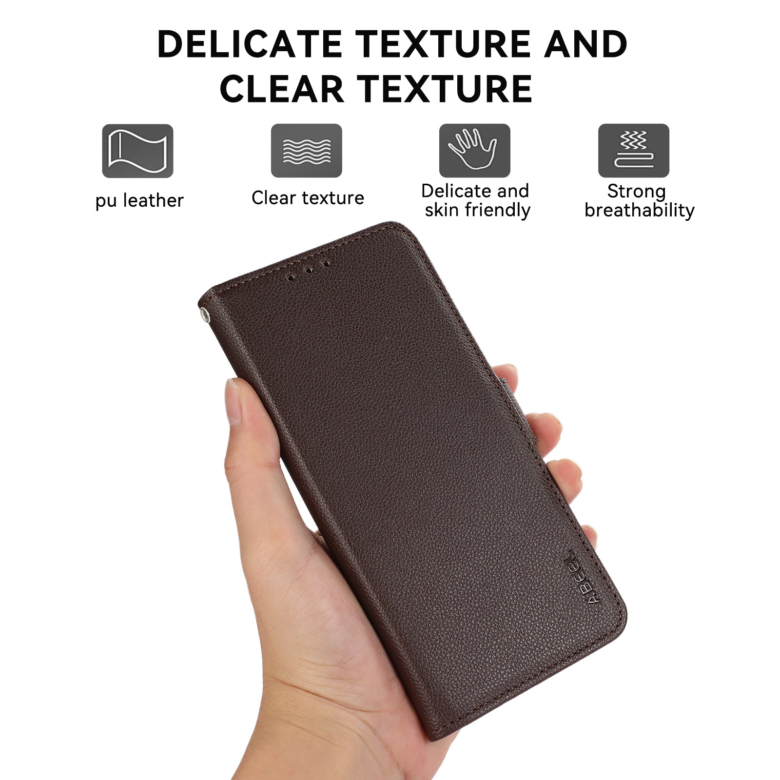 ABEEL For Samsung Galaxy S20 FE 4G / FE 5G / S20 Lite / S20 FE 2022 Case RFID Blocking Leather Phone Case - Brown