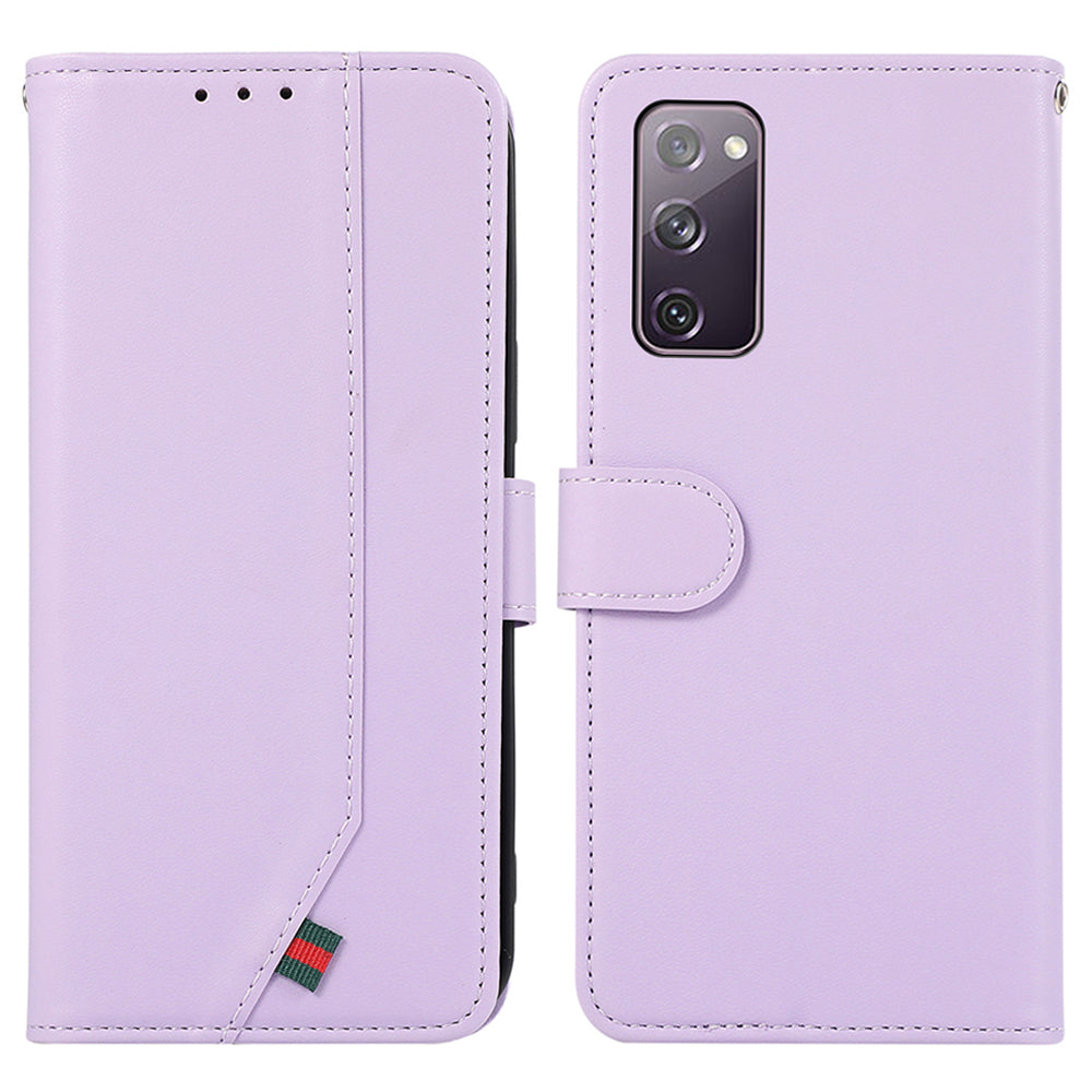 For Samsung Galaxy S20 FE / S20 FE 5G / S20 FE 2022 / S20 Lite Phone Case RFID Blocking Anti-scratch Leather Cover - Purple