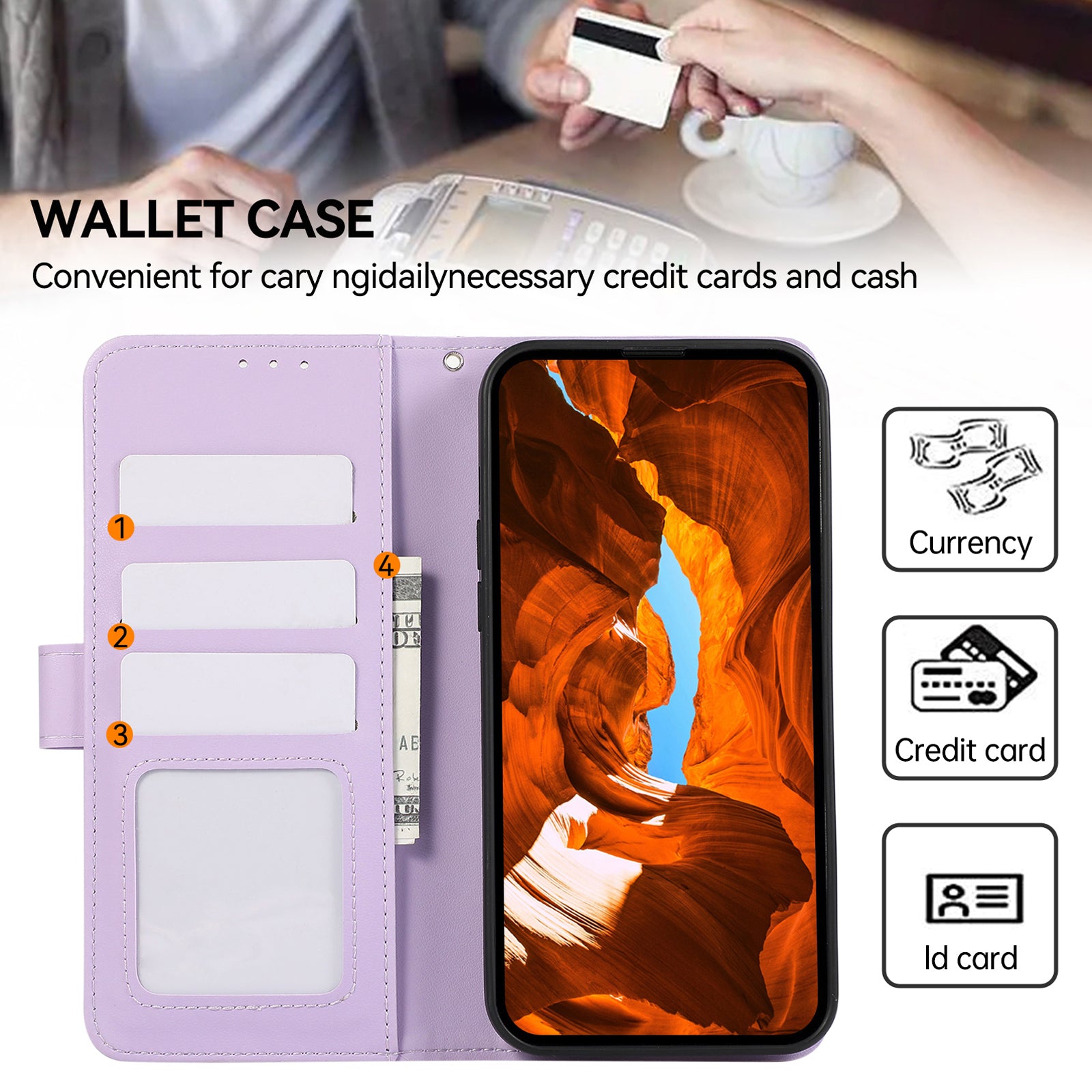 For Samsung Galaxy S20 FE / S20 FE 5G / S20 FE 2022 / S20 Lite Phone Case RFID Blocking Anti-scratch Leather Cover - Purple