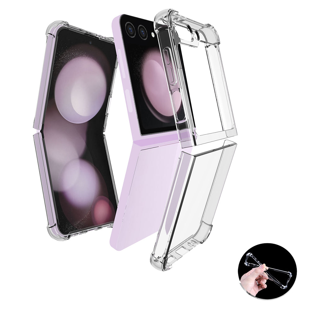 Phone Case for Samsung Galaxy Z Flip6 5G TPU Case Anti-Drop Four Corner Airbag Phone Cover