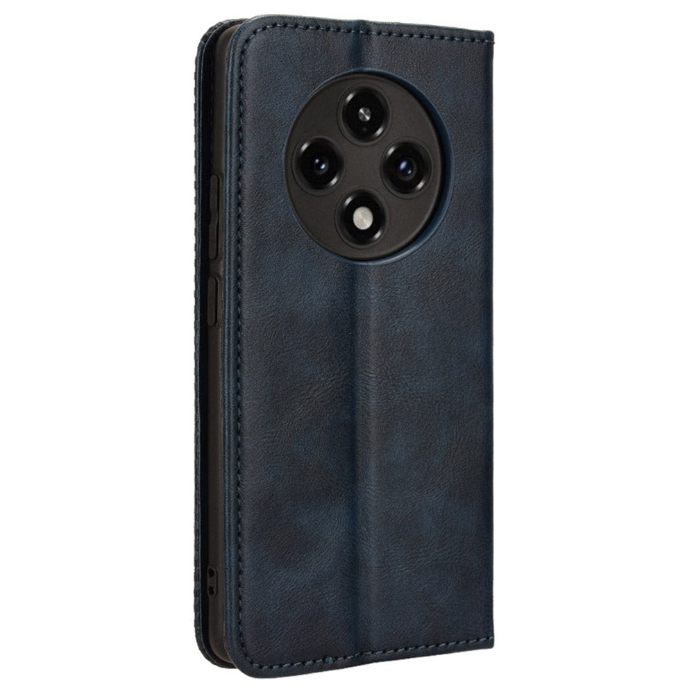 For Oppo F27 Pro 5G / Oppo F27 Pro+ 5G / A3 Pro (China) 5G Case Retro Leather Drop-Resistant Phone Wallet Cover - Blue