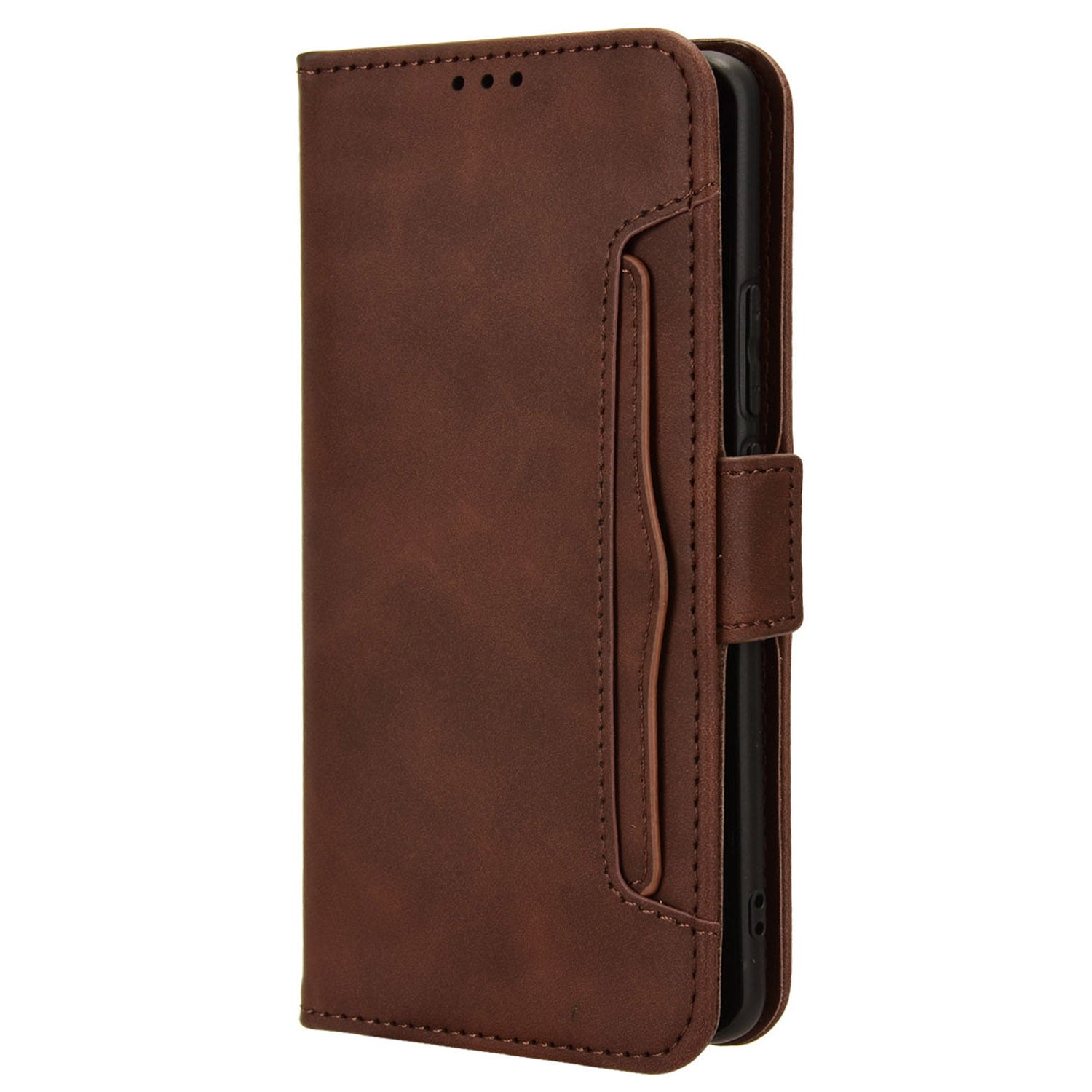 For Oppo F27 Pro 5G / Oppo F27 Pro+ 5G / A3 Pro (China) 5G Case Multiple Card Slots Shockproof Leather Folio Phone Cover - Brown