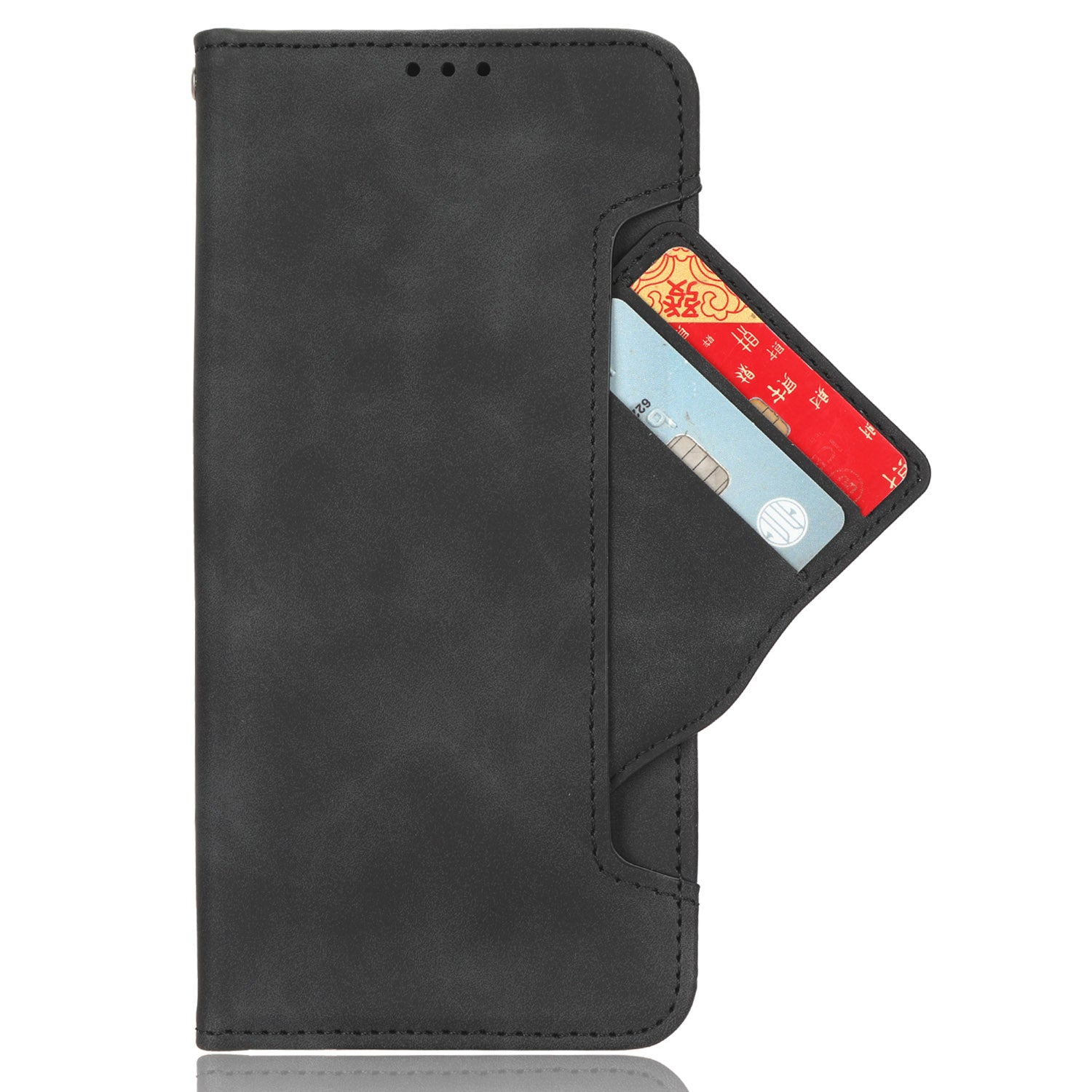 For Oppo F27 Pro 5G / Oppo F27 Pro+ 5G / A3 Pro (China) 5G Case Multiple Card Slots Shockproof Leather Folio Phone Cover - Black