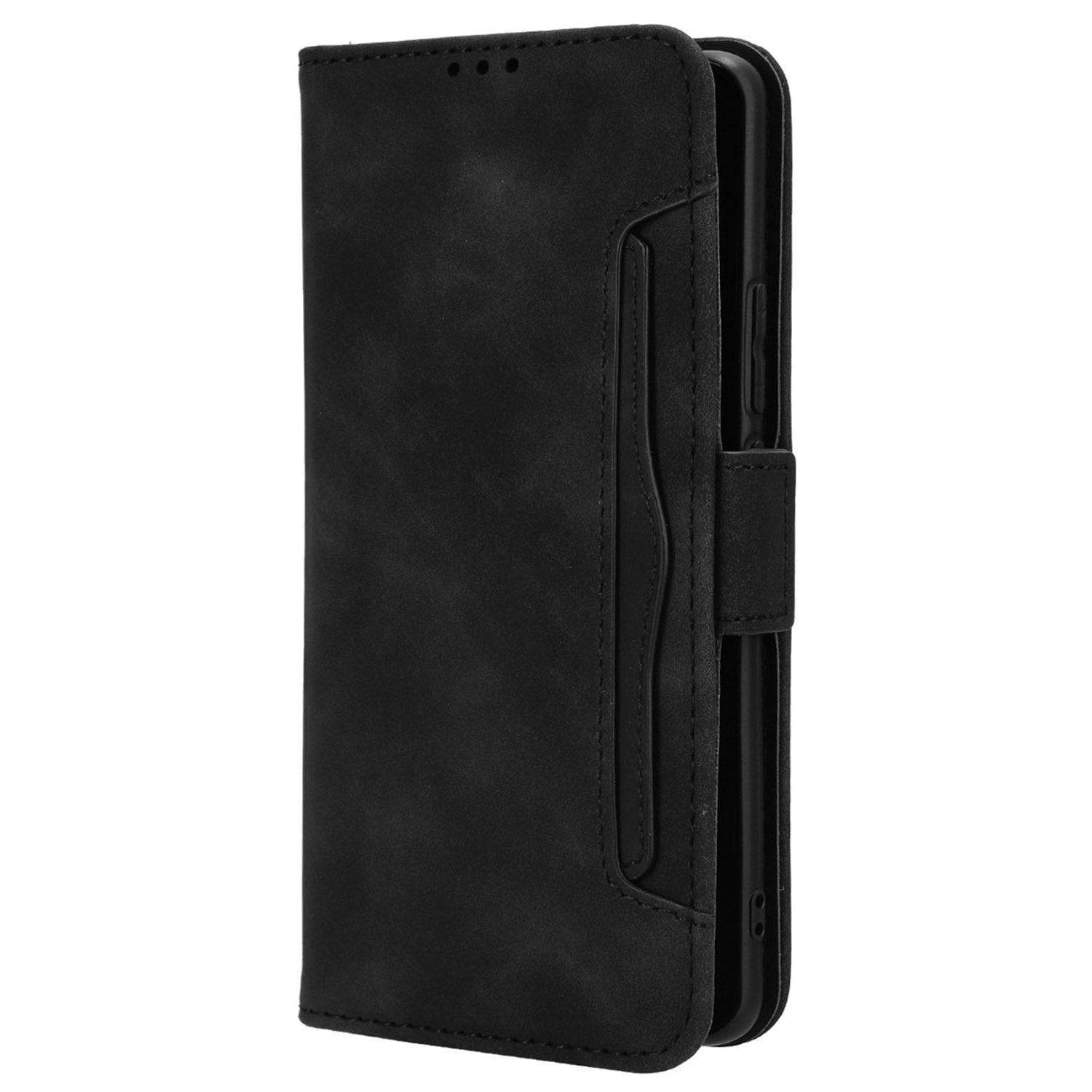 For Oppo F27 Pro 5G / Oppo F27 Pro+ 5G / A3 Pro (China) 5G Case Multiple Card Slots Shockproof Leather Folio Phone Cover - Black