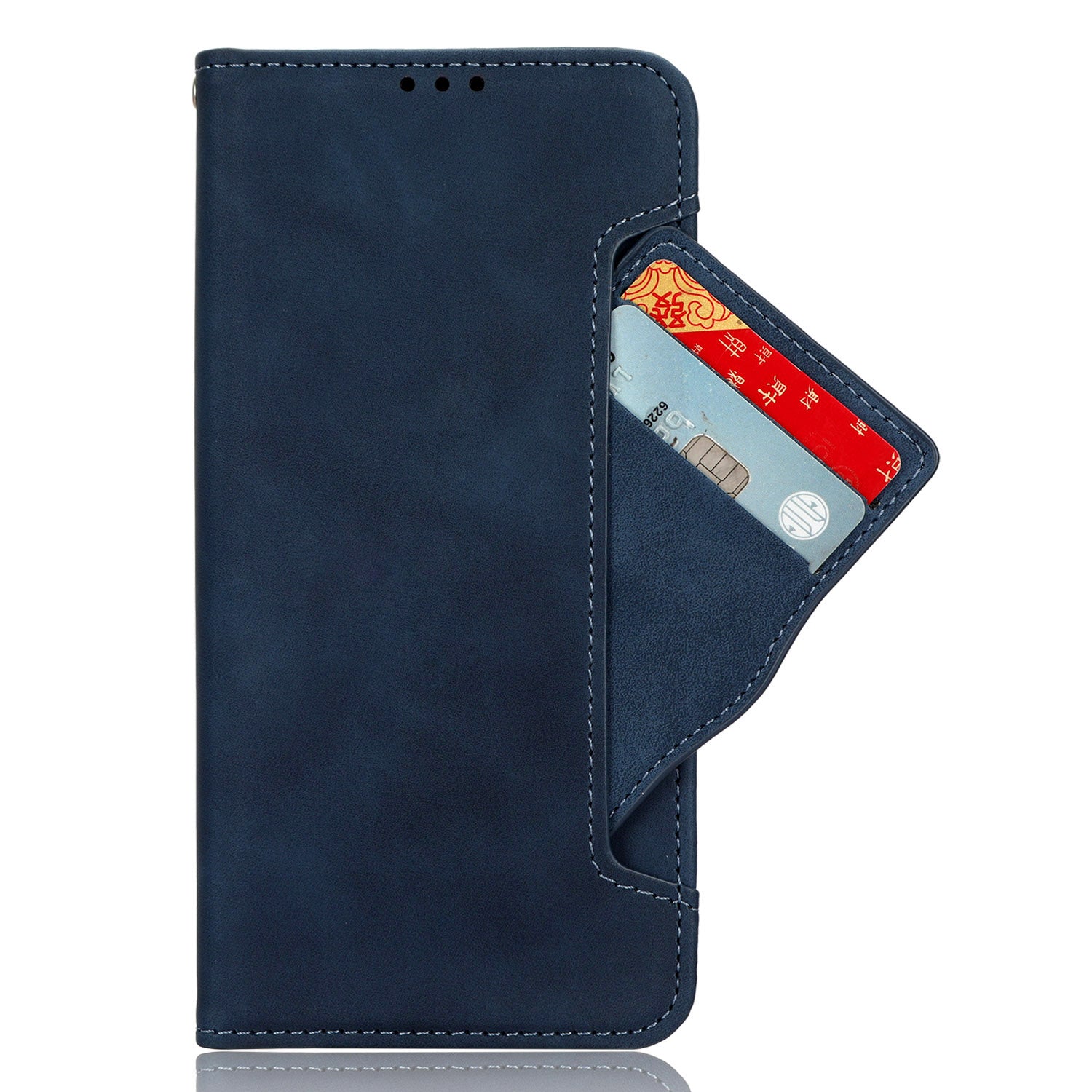 For Oppo F27 Pro 5G / Oppo F27 Pro+ 5G / A3 Pro (China) 5G Case Multiple Card Slots Shockproof Leather Folio Phone Cover - Blue