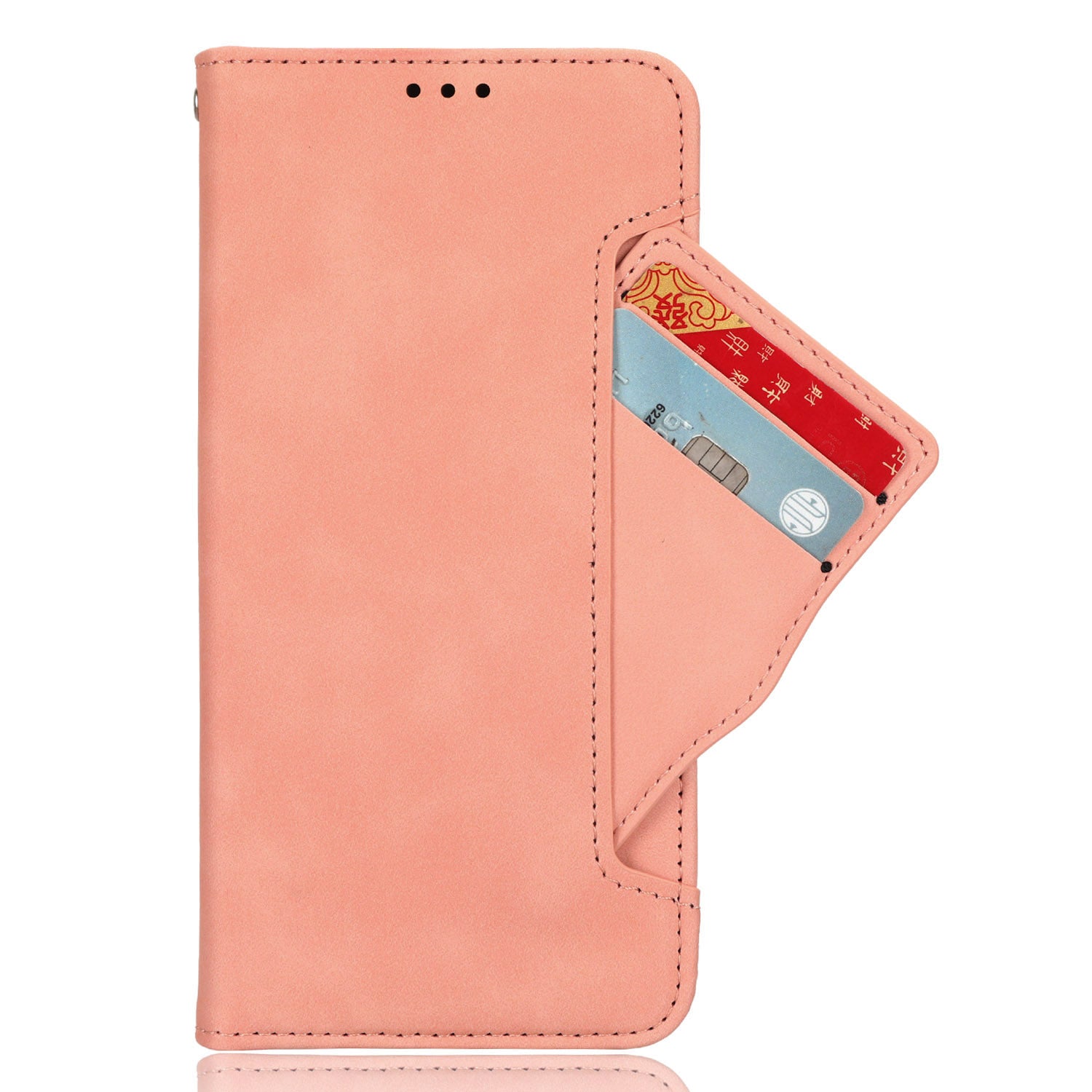 For Oppo F27 Pro 5G / Oppo F27 Pro+ 5G / A3 Pro (China) 5G Case Multiple Card Slots Shockproof Leather Folio Phone Cover - Pink