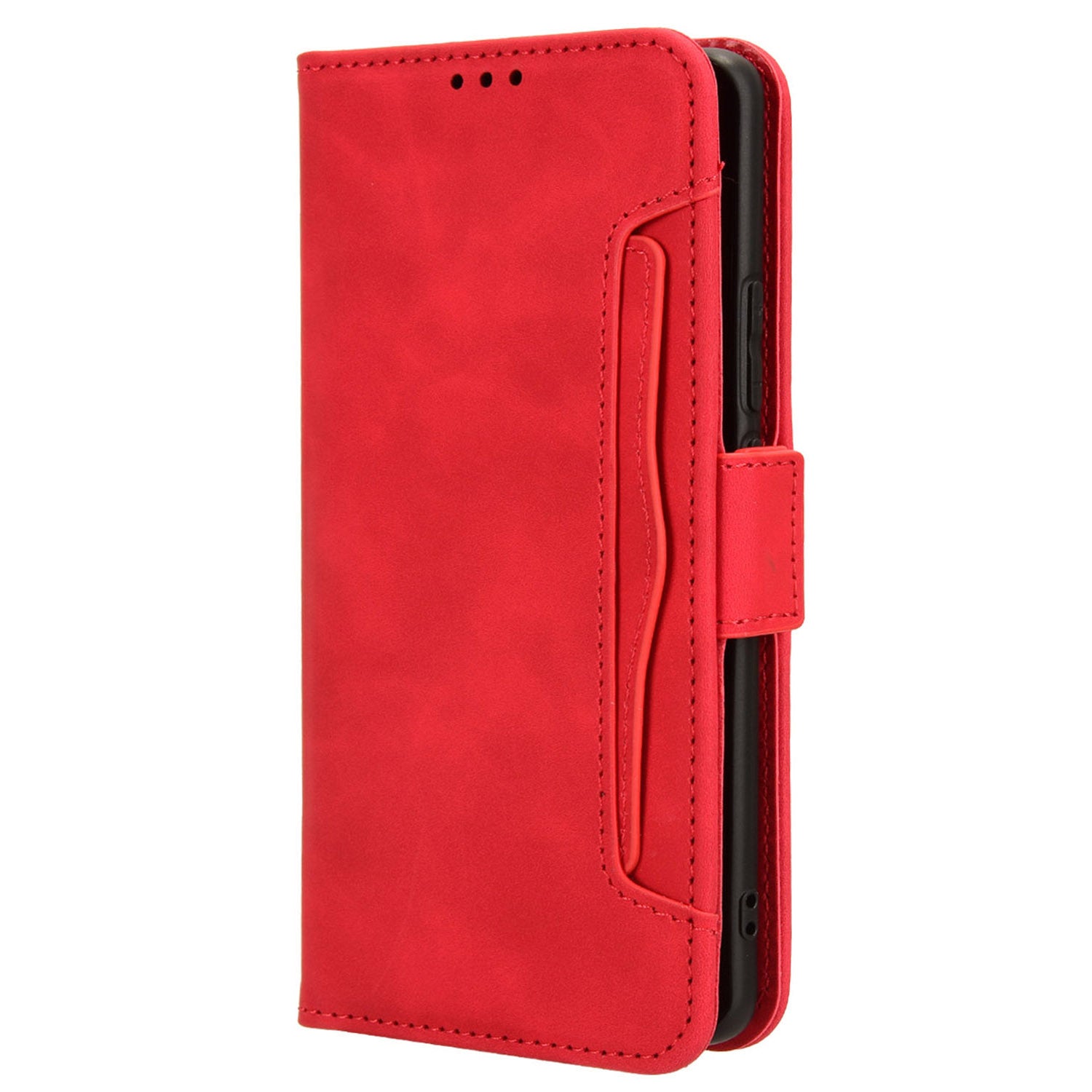 For Oppo F27 Pro 5G / Oppo F27 Pro+ 5G / A3 Pro (China) 5G Case Multiple Card Slots Shockproof Leather Folio Phone Cover - Red