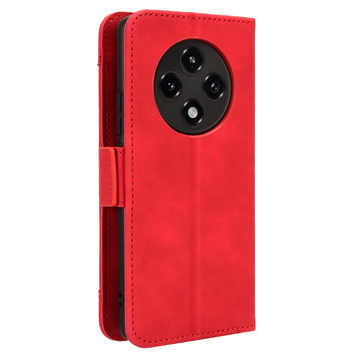 For Oppo F27 Pro 5G / Oppo F27 Pro+ 5G / A3 Pro (China) 5G Case Multiple Card Slots Shockproof Leather Folio Phone Cover - Red