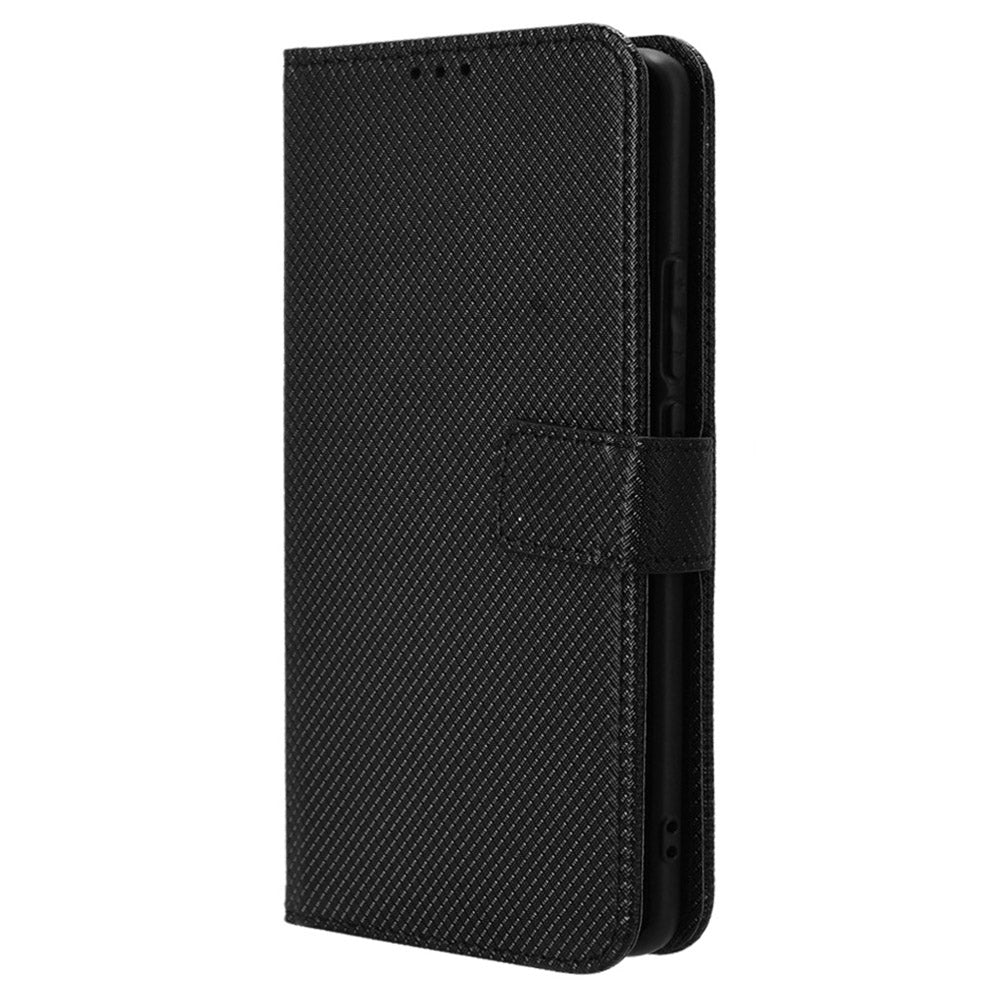 For Oppo F27 Pro 5G / Oppo F27 Pro+ 5G / A3 Pro (China) 5G Case Diamond Texture PU Leather Wallet Phone Cover TPU Inner Shell - Black