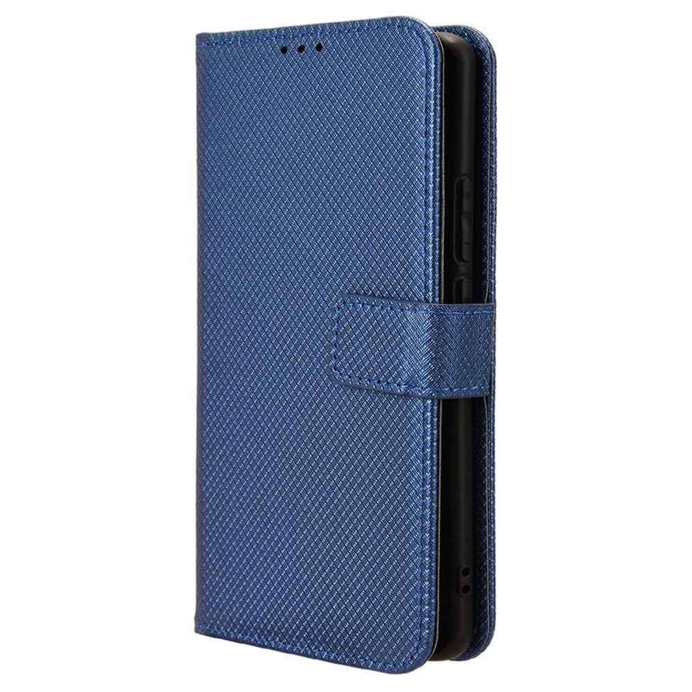 For Oppo F27 Pro 5G / Oppo F27 Pro+ 5G / A3 Pro (China) 5G Case Diamond Texture PU Leather Wallet Phone Cover TPU Inner Shell - Blue