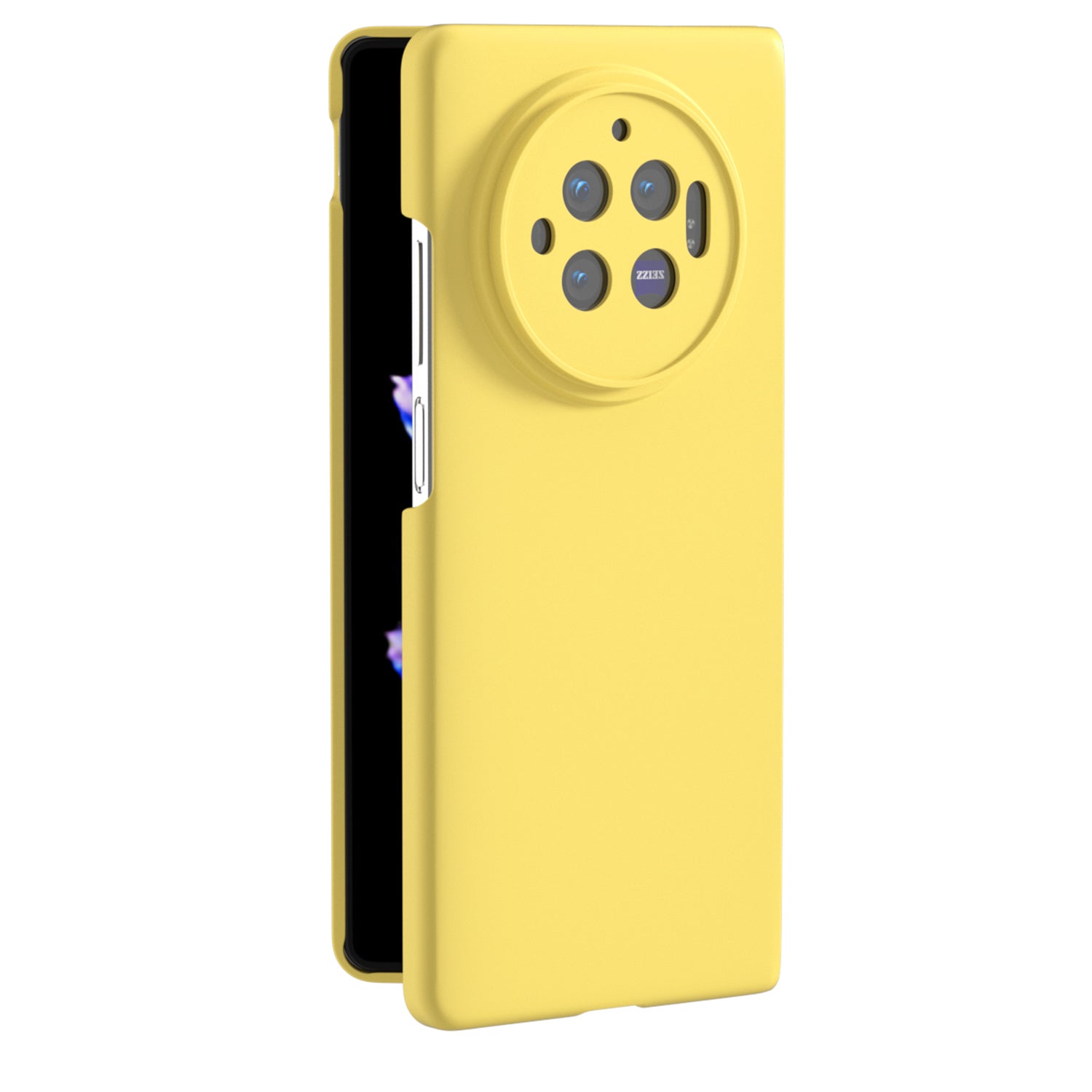 For vivo X Fold3 Case Skin-Touch Hard PC Protective Phone Cover - Yellow